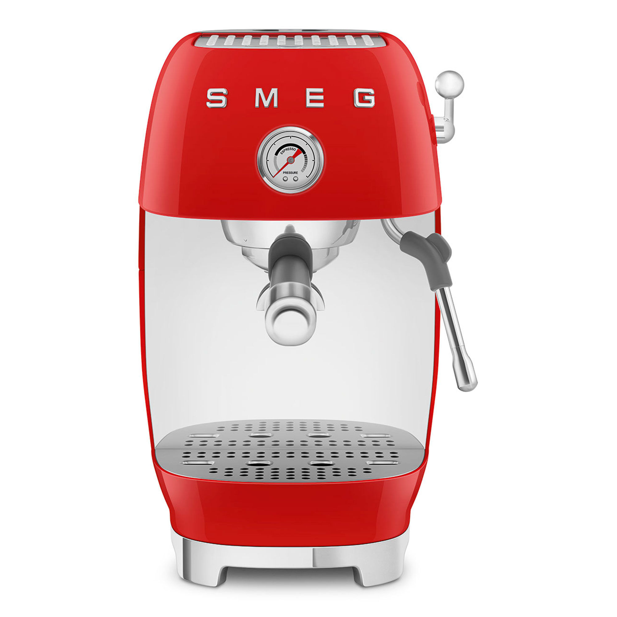 Smeg Manuel Espressomaskine Med Cold Brew  Rød
