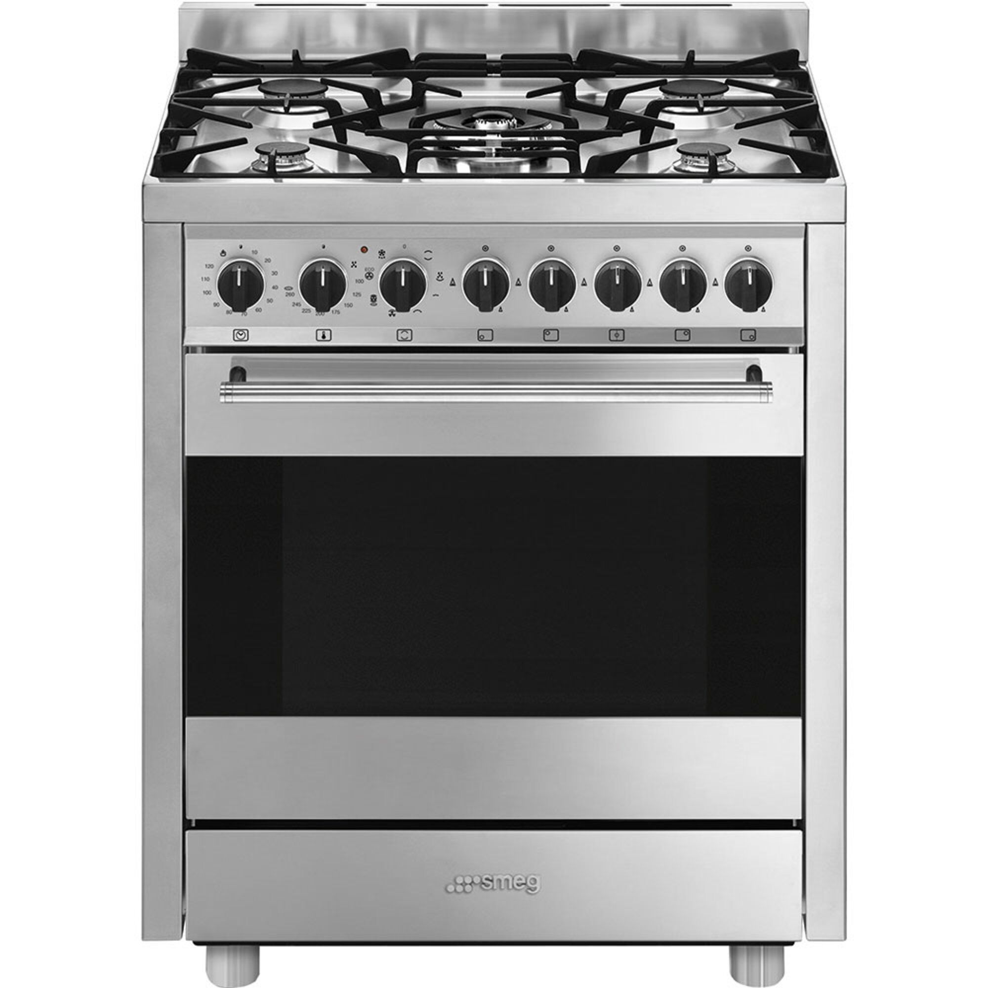 Smeg Mista Gaskogekomfur  Rustfrit Stål