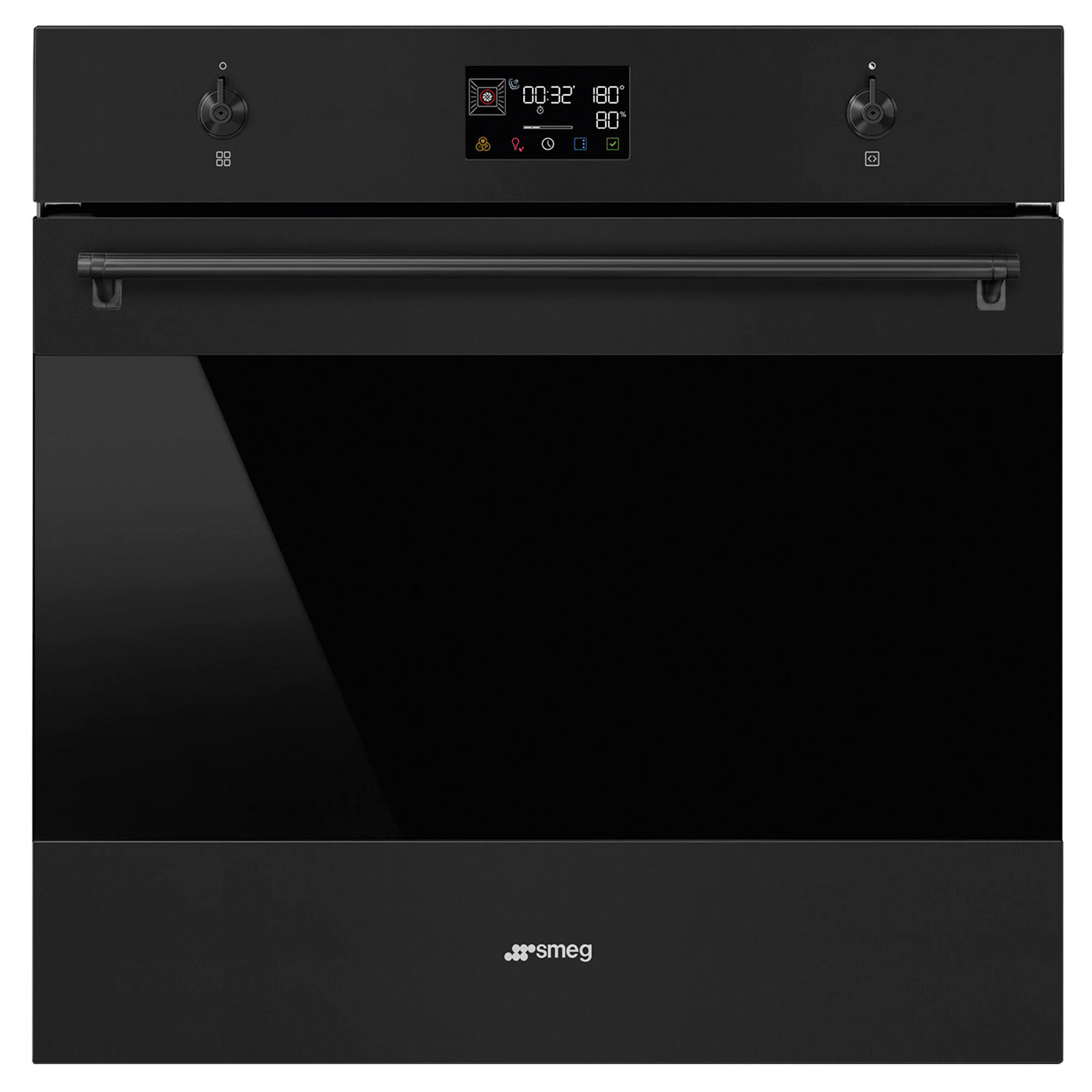 Smeg Sop6302s2pn Classic Indbygningsovn  Mat Sort