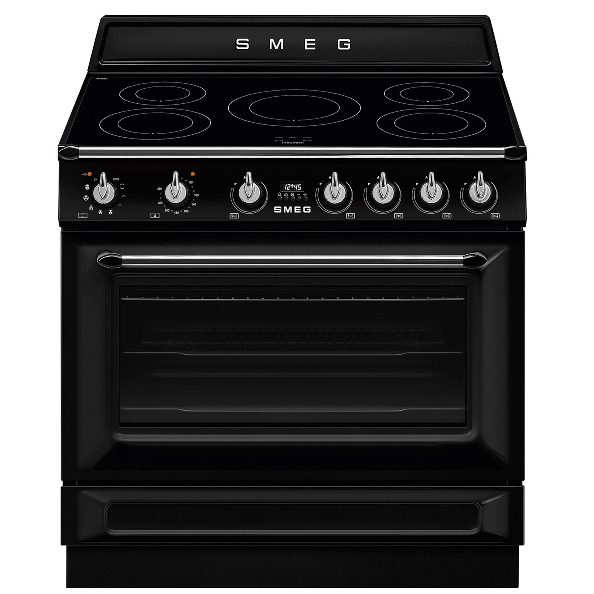 Smeg Tr90ipbl Victoria Induktionskomfur Med Pyrolyse 90 Cm  Sort