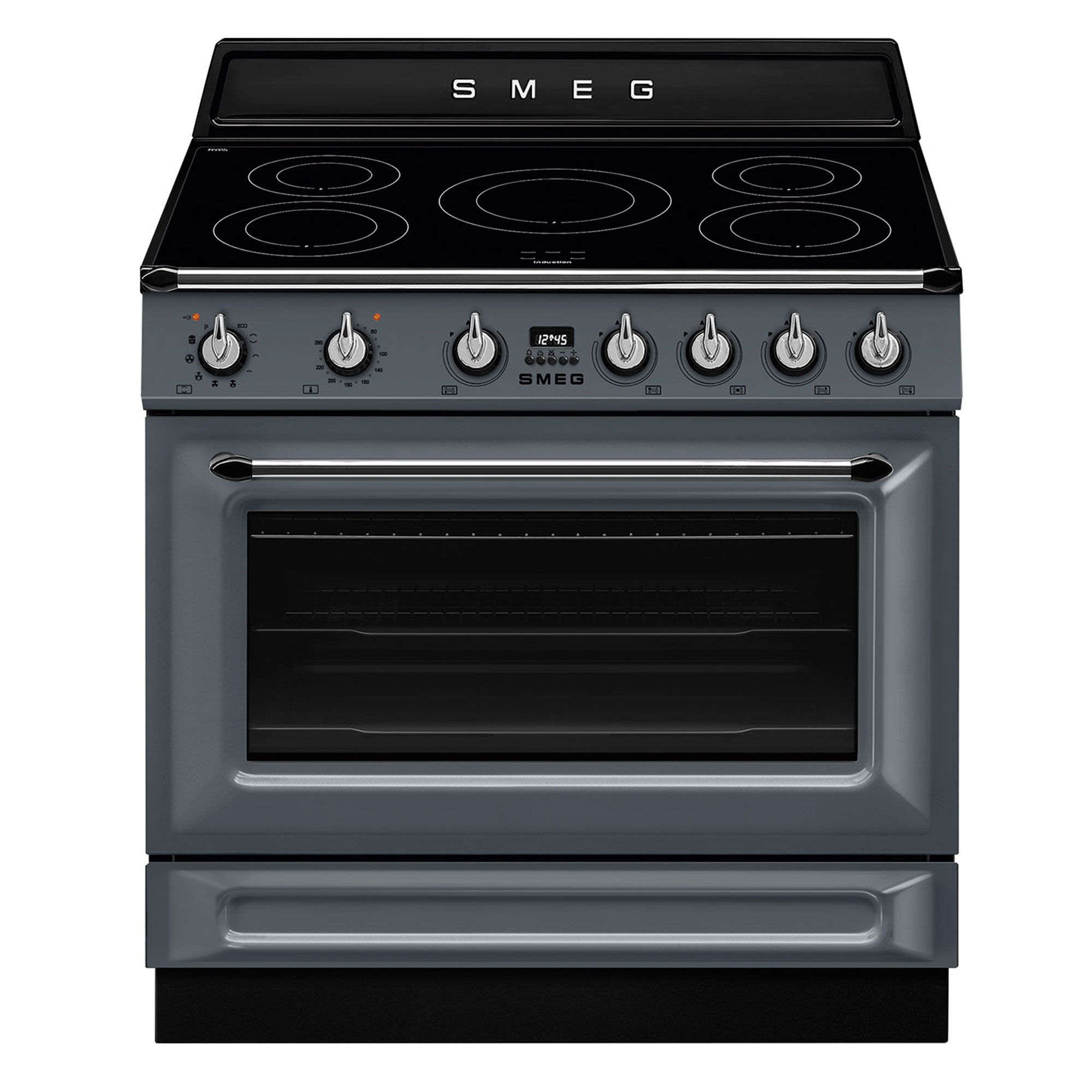 Smeg Tr90ipgr Victoria Induktionskomfur Med Pyrolyse 90 Cm  Grå