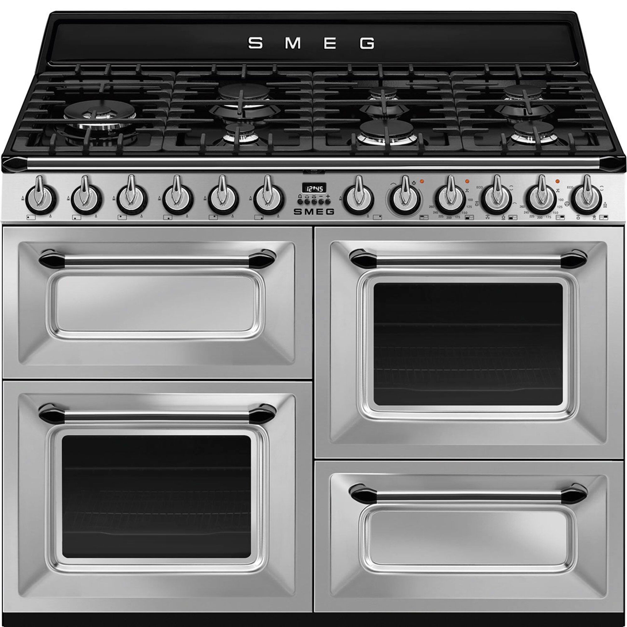 Smeg Tr4110x-  Victoria Gaskomfur Med   Ovne 110 Cm  Rustfrit Stål