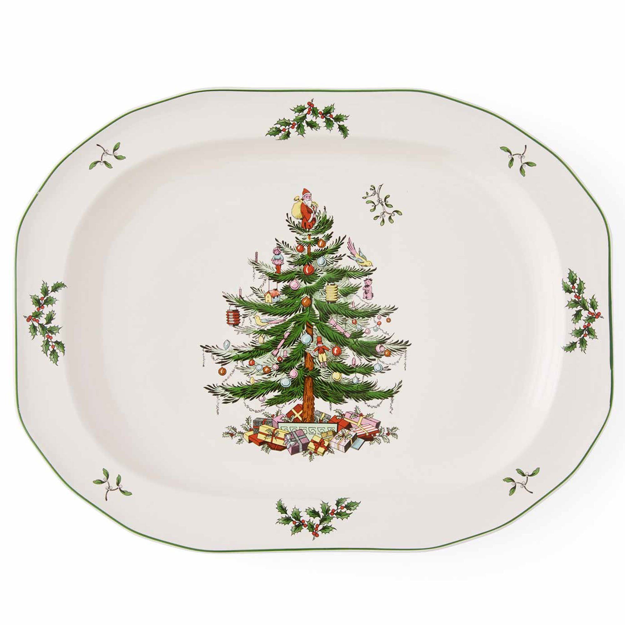Spode Christmas Tree Ovalt Fad