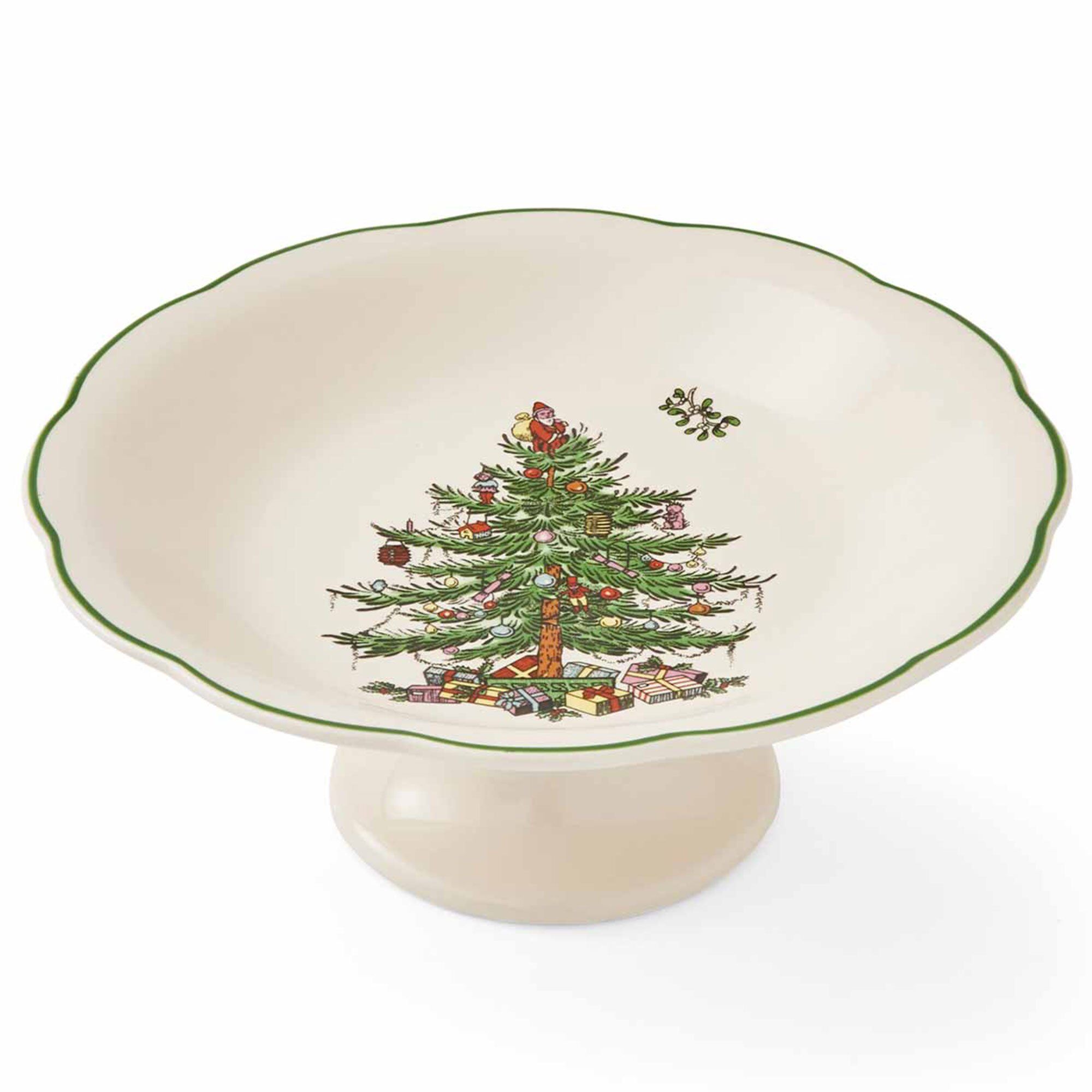 Spode Christmas Tree Slikskål På Fod