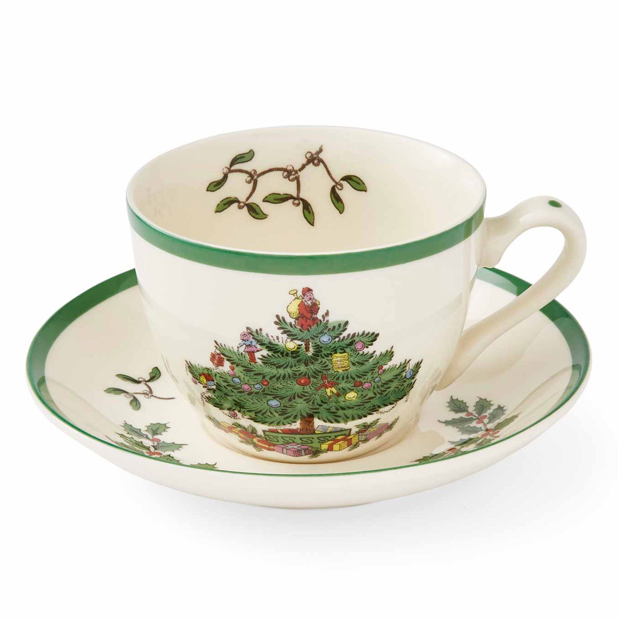 Spode Christmas Tree Tekop Med Underkop