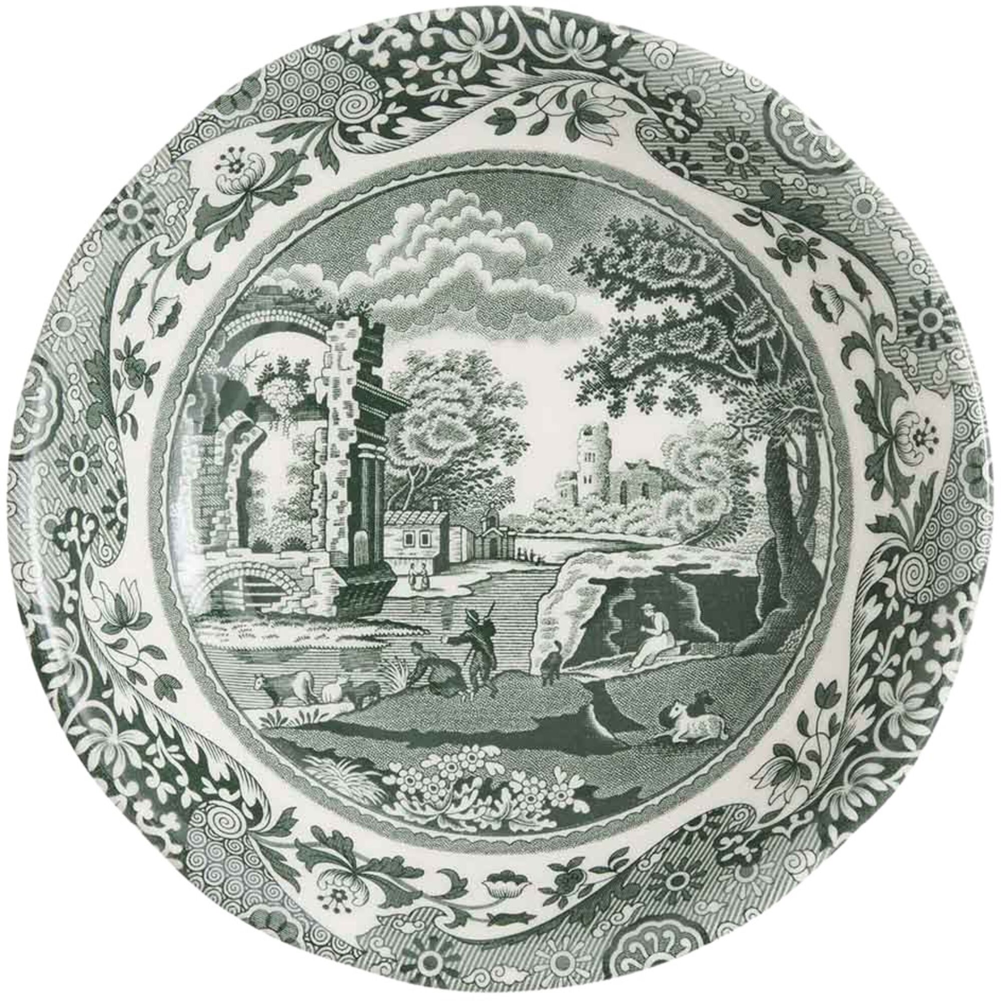Spode Heritage Green Italian Skål 15 Cm  Grøn Hvid