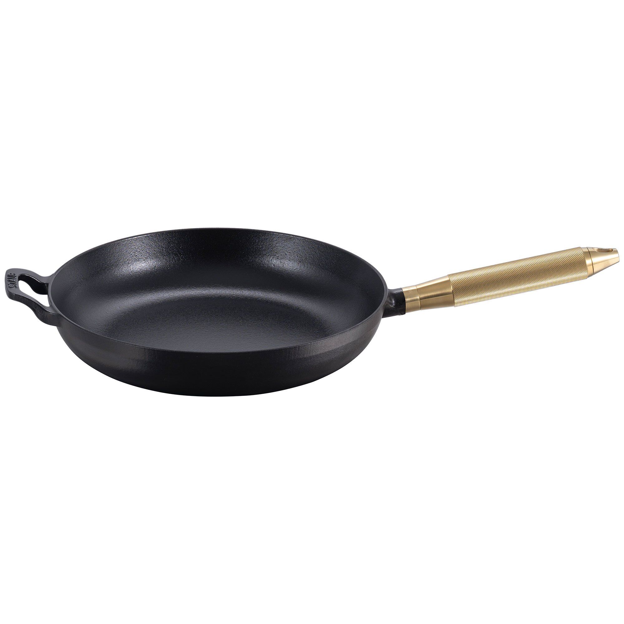 Staub Buster Punch Stegepande Rund 28 Cm  Messinghåndtag