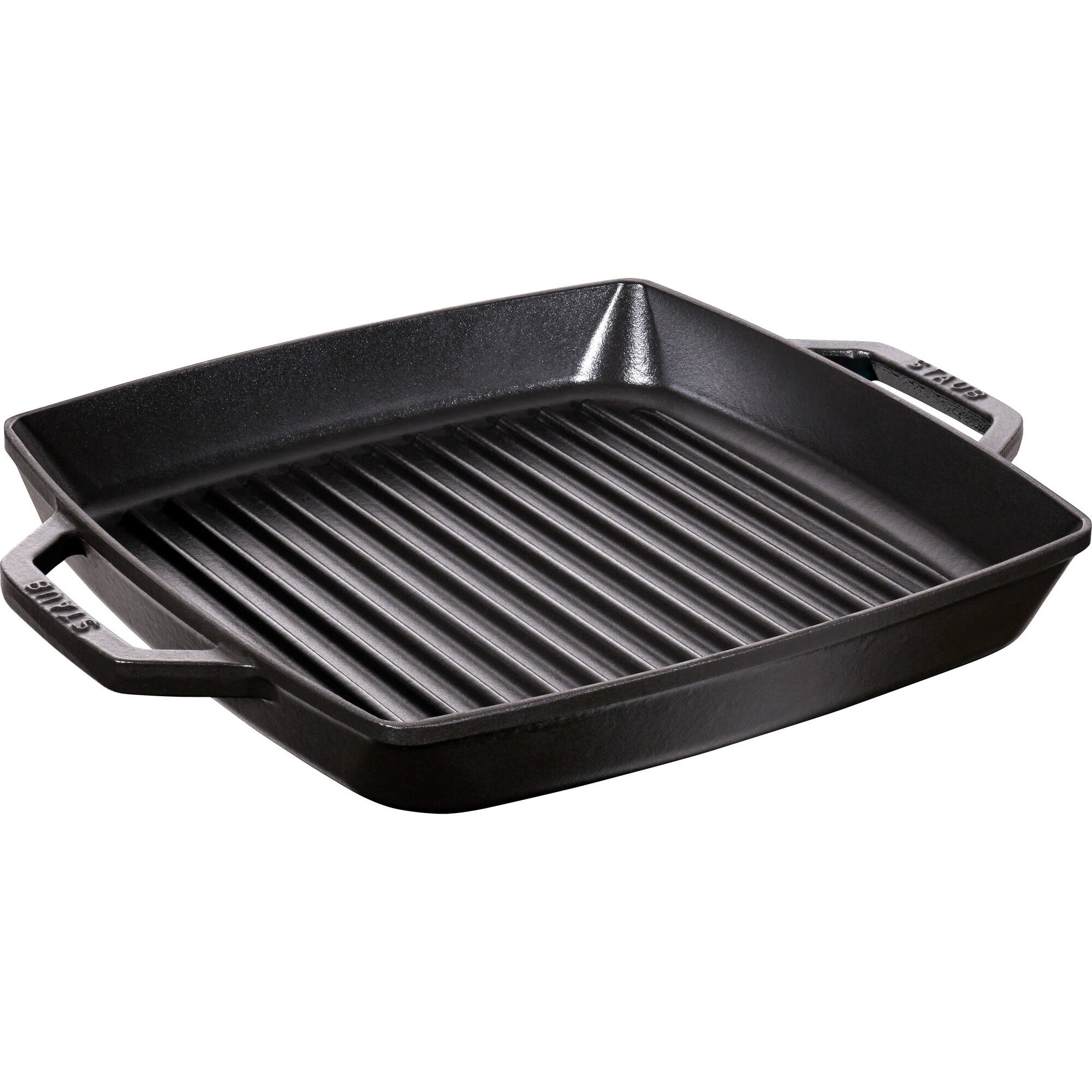 Staub Pure Grill Kvadratisk Grillpande 28 Cm Sort