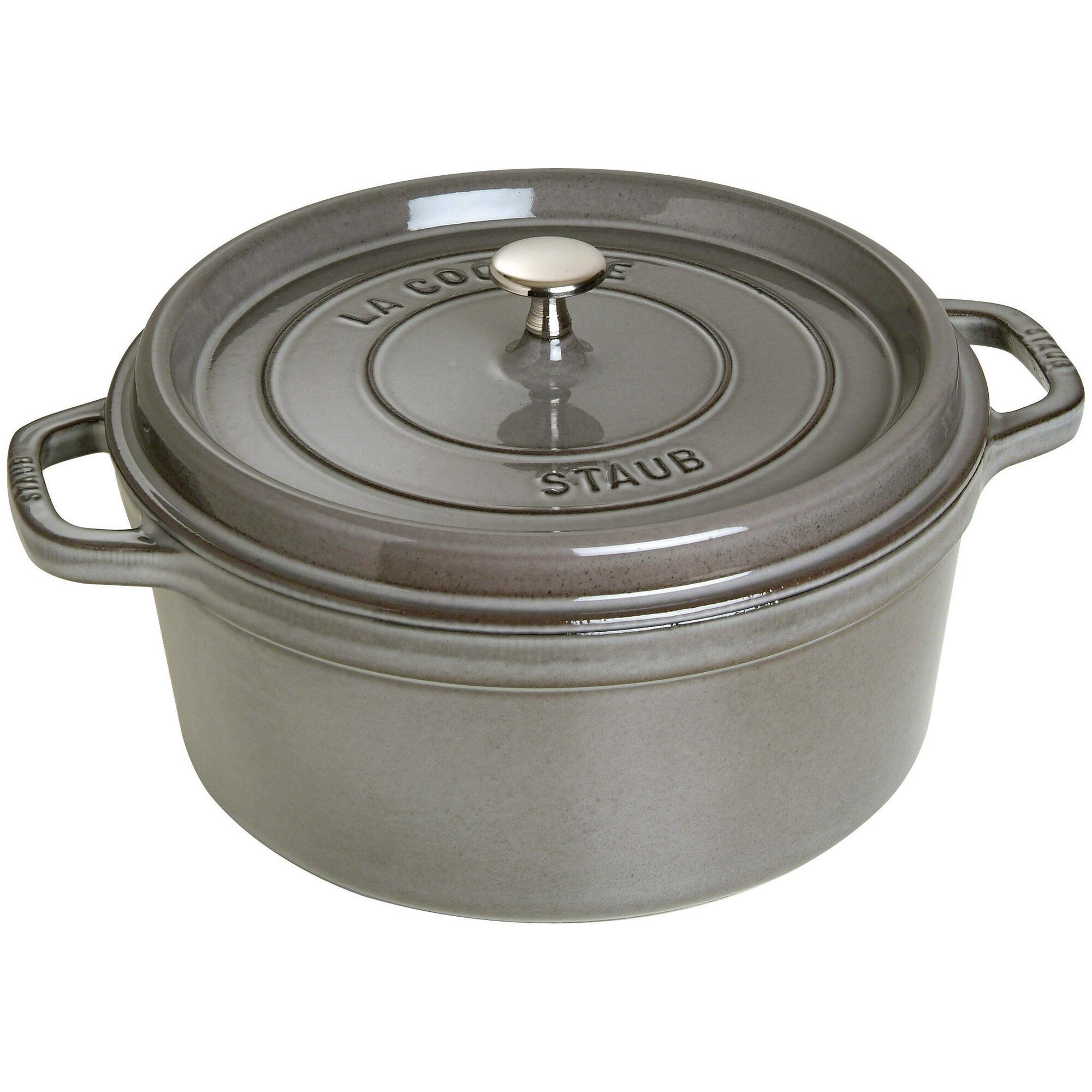 Staub Rund Gryde 28 Cm     Liter Grafitgrå