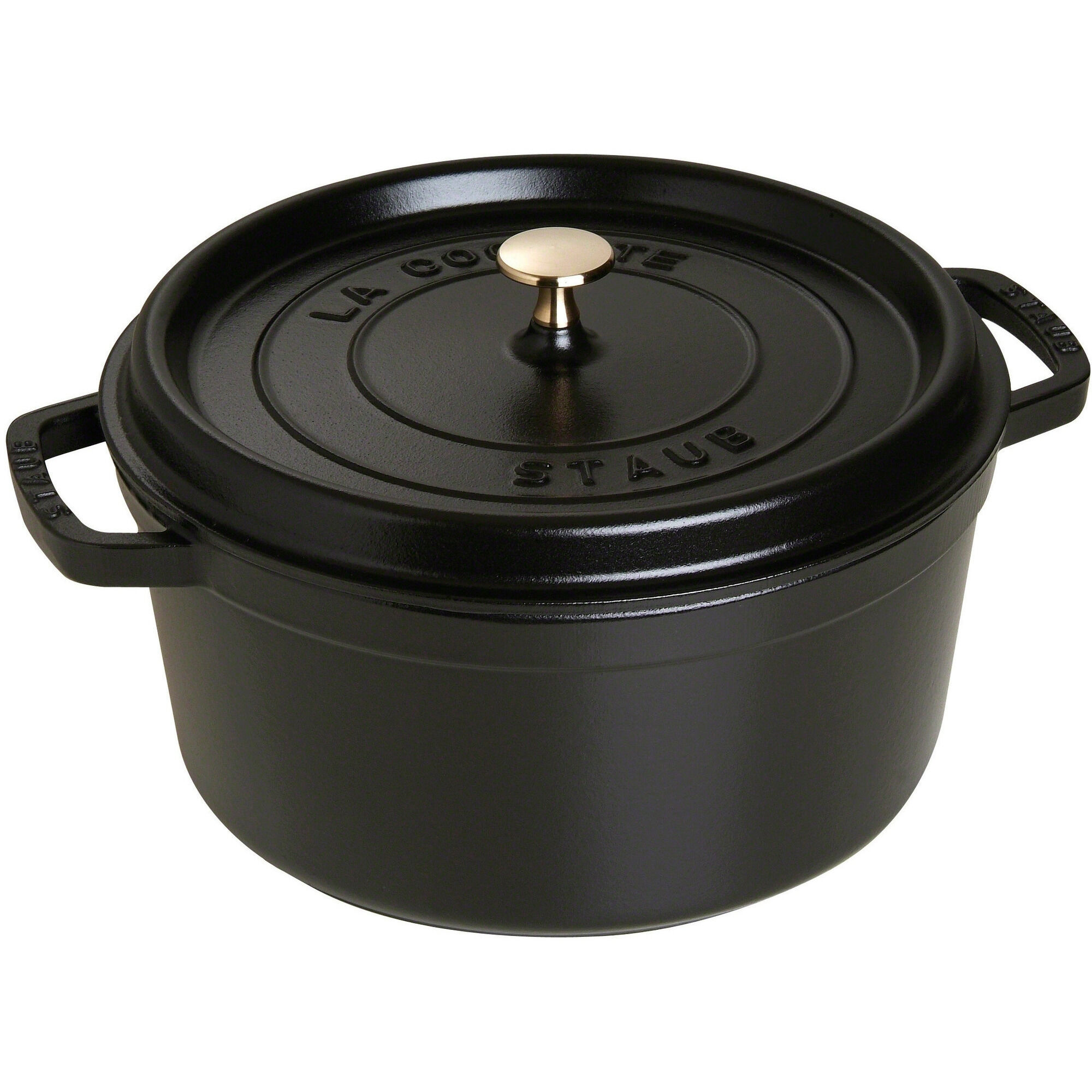 Staub Rund Gryde 28 Cm     Liter Sort
