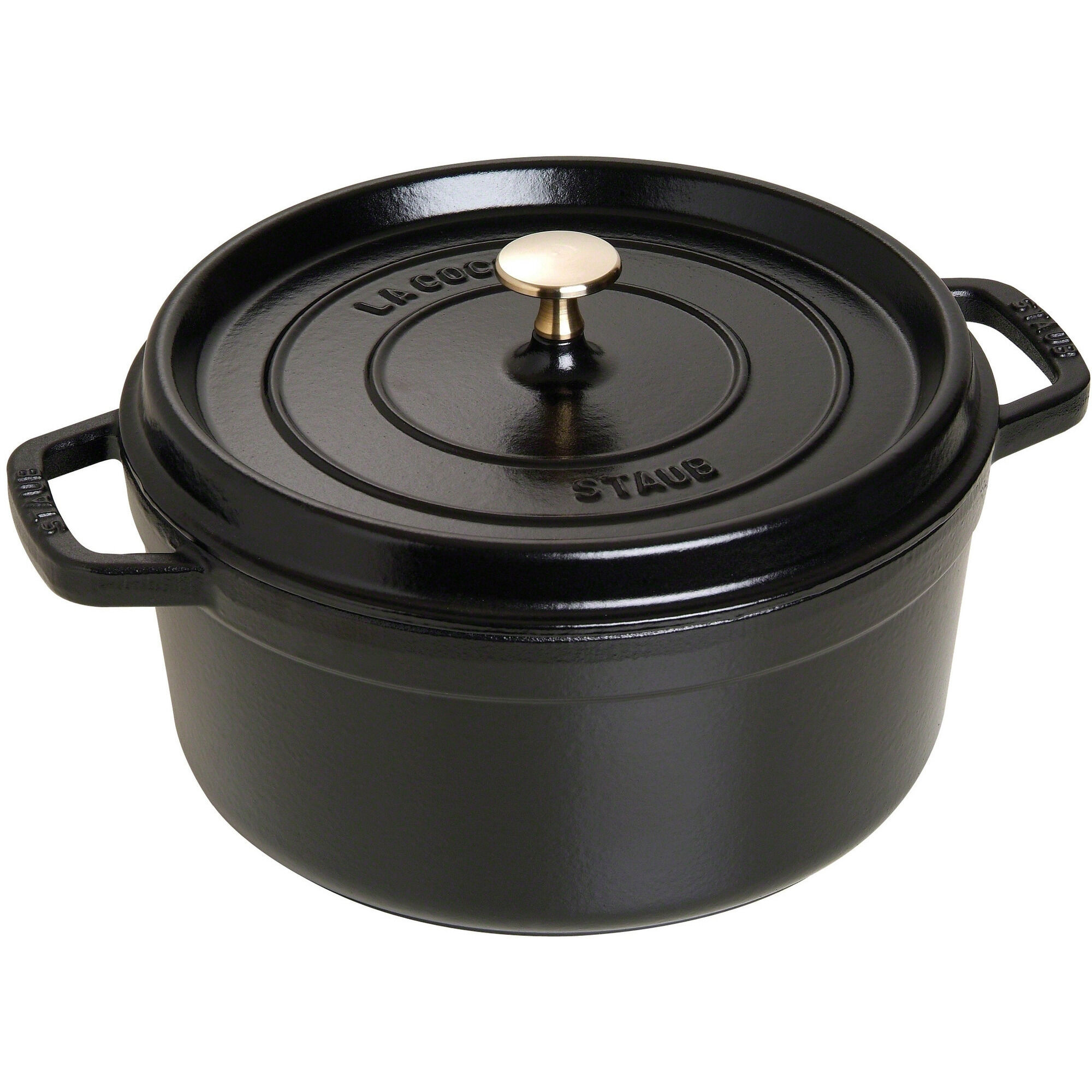 Staub Rund Gryde 26 Cm     Liter Sort