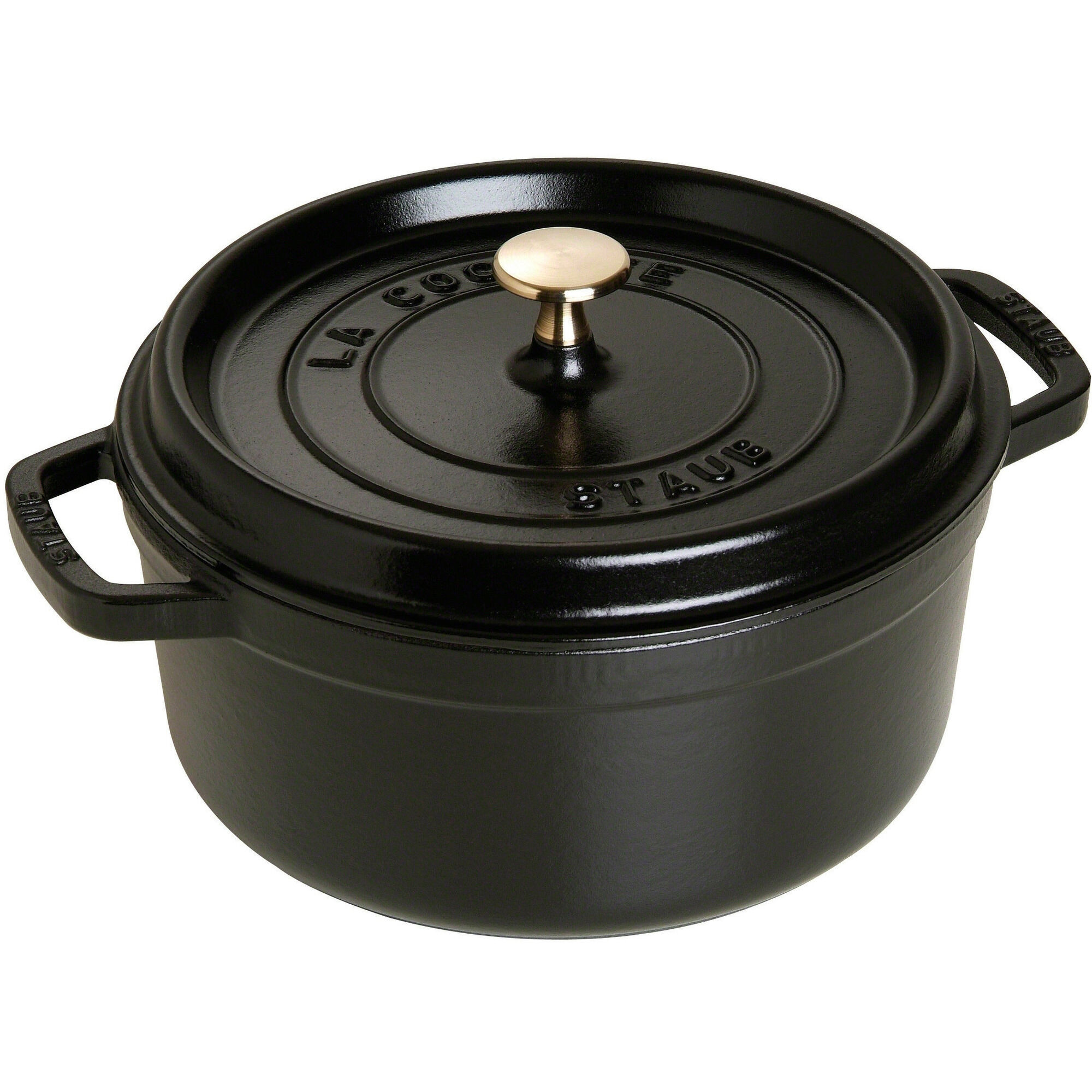 Staub Rund Gryde 24 Cm     Liter Sort