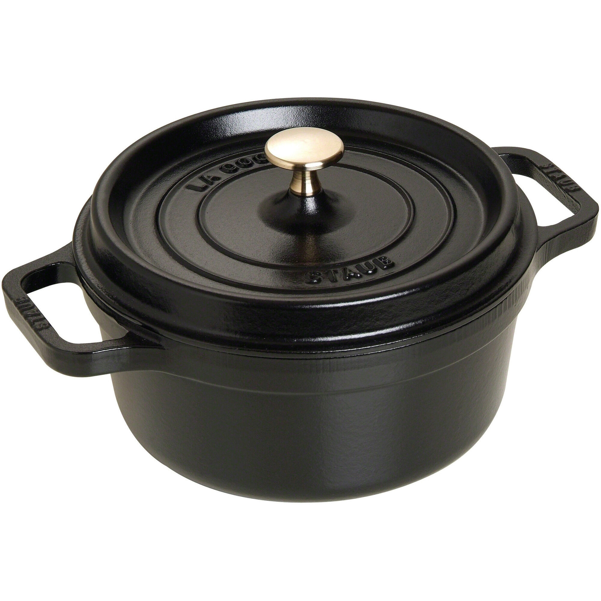 Staub Rund Gryde 22 Cm     Liter Sort