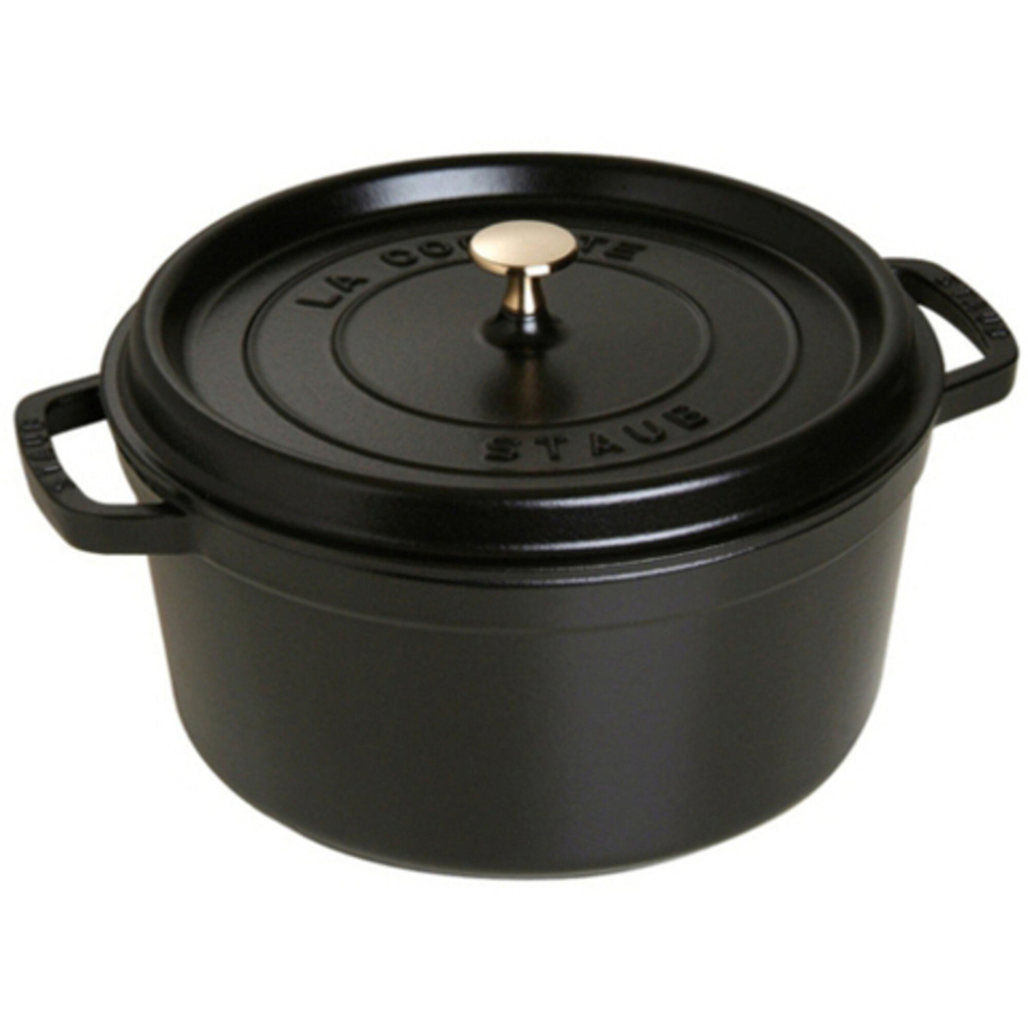 Staub Rund Gryde 34 Cm 12   Liter Sort
