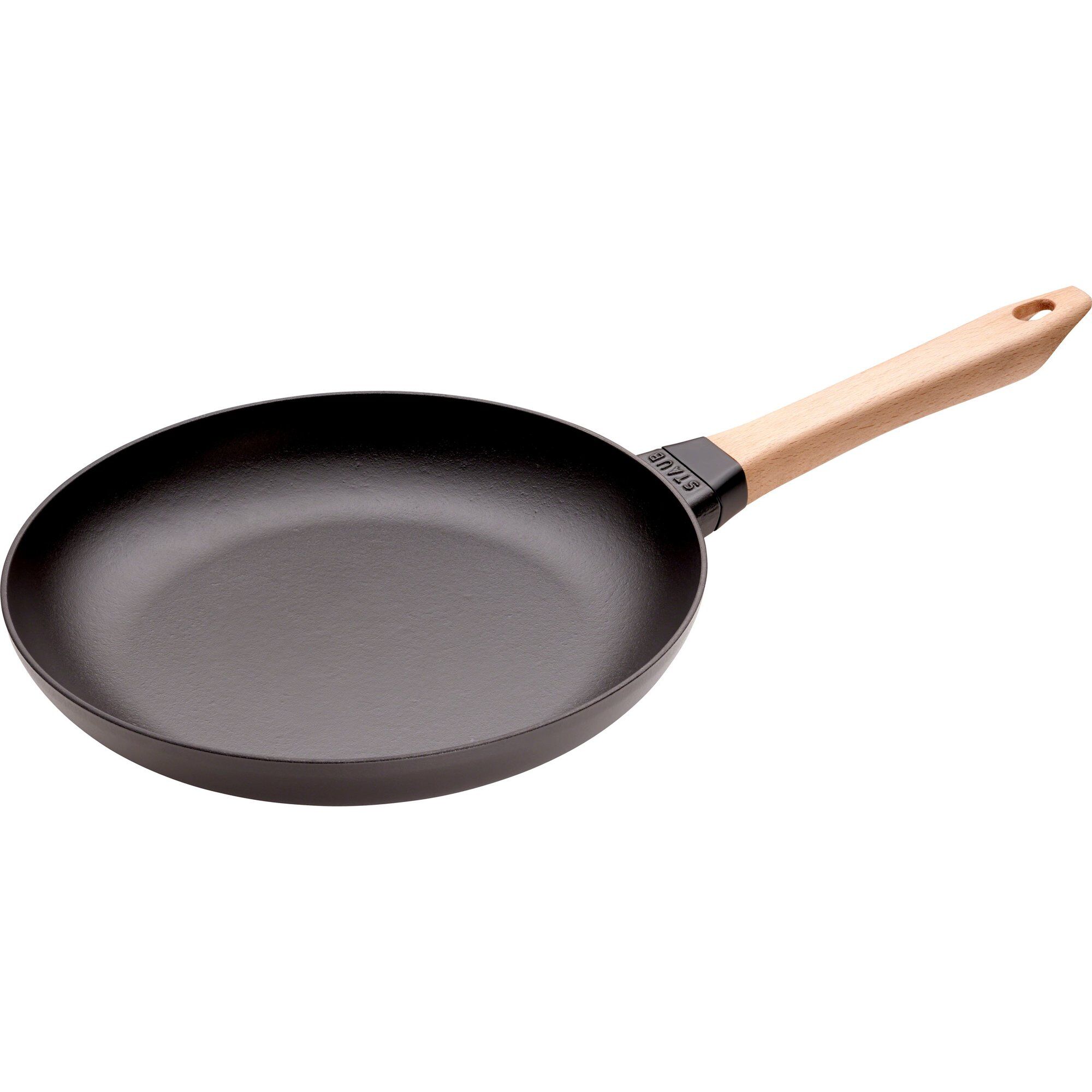 Staub Stegepande Med Træhåndtag 28 Cm