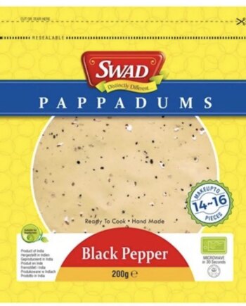 Swad Papadums  Sort Peber 200