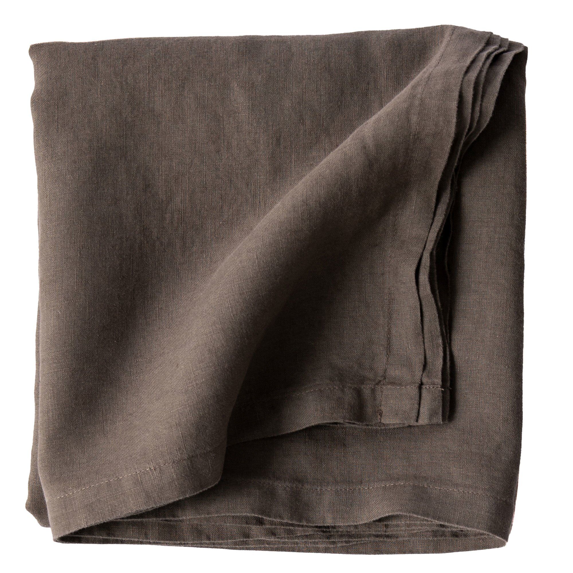 Tell Me More Dug   Hør 145   145 Cm  Taupe