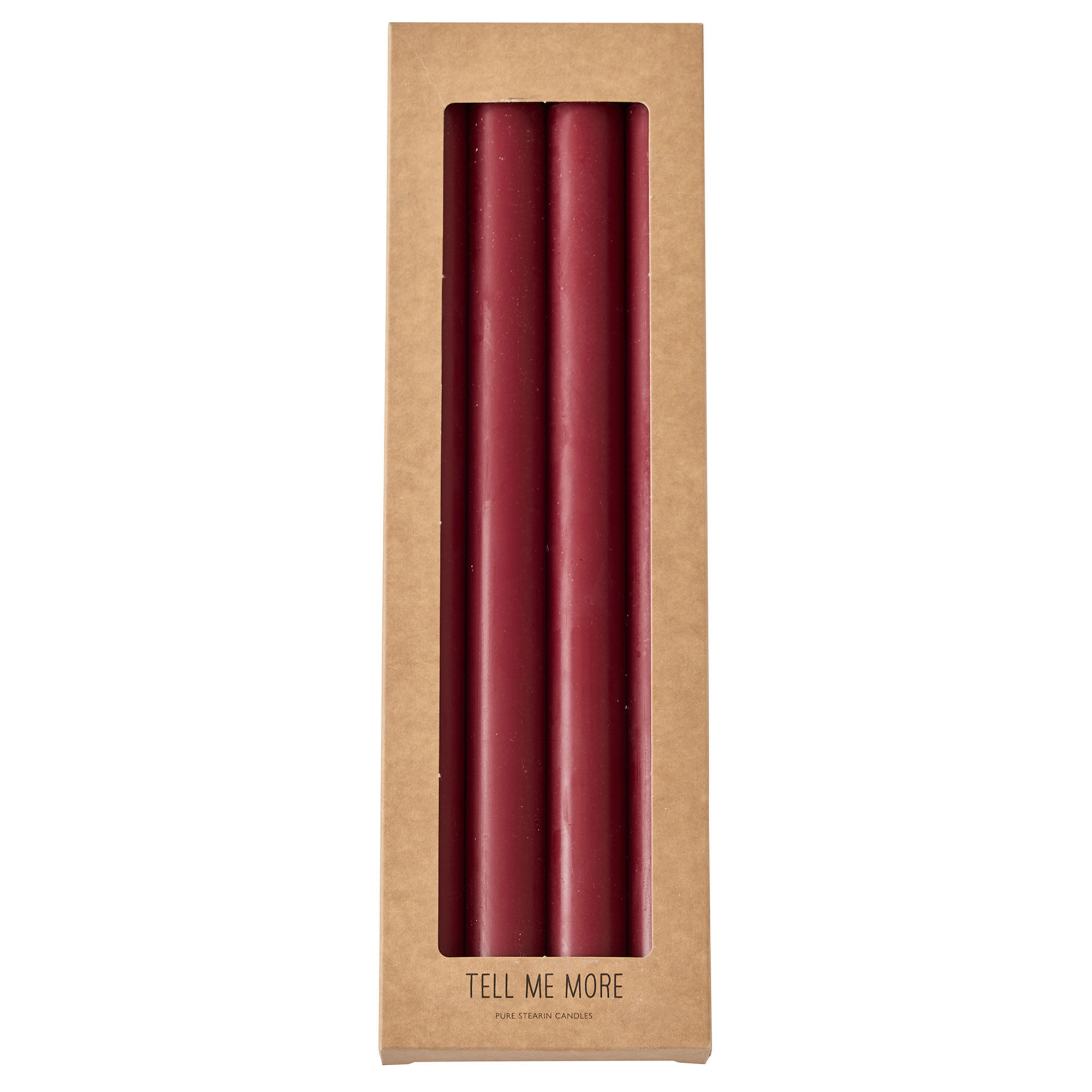 Tell Me More Stearinlys  -pak  Dark Red