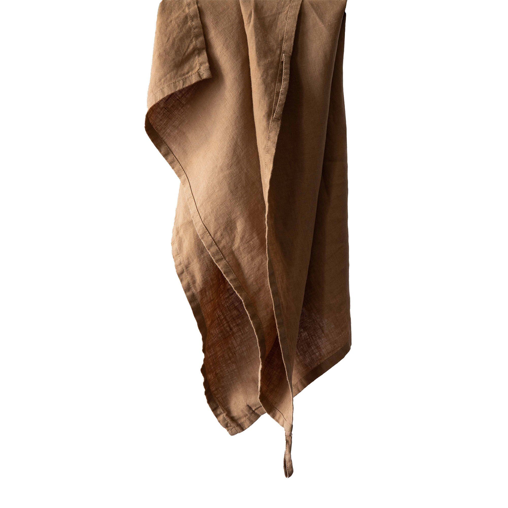 Tell Me More Viskestykke   Hør 50x70 Cm  Hazelnut