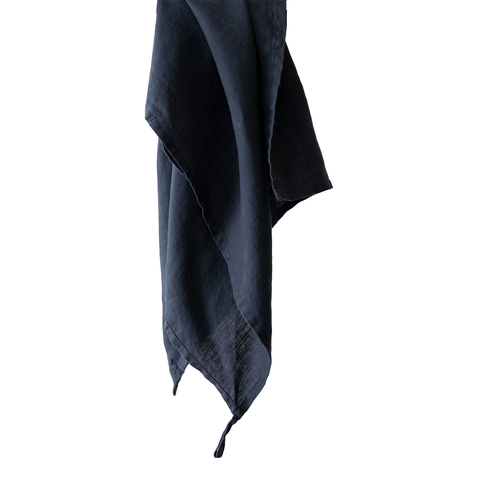 Tell Me More Viskestykke   Hør 50x70 Cm  Night Blue