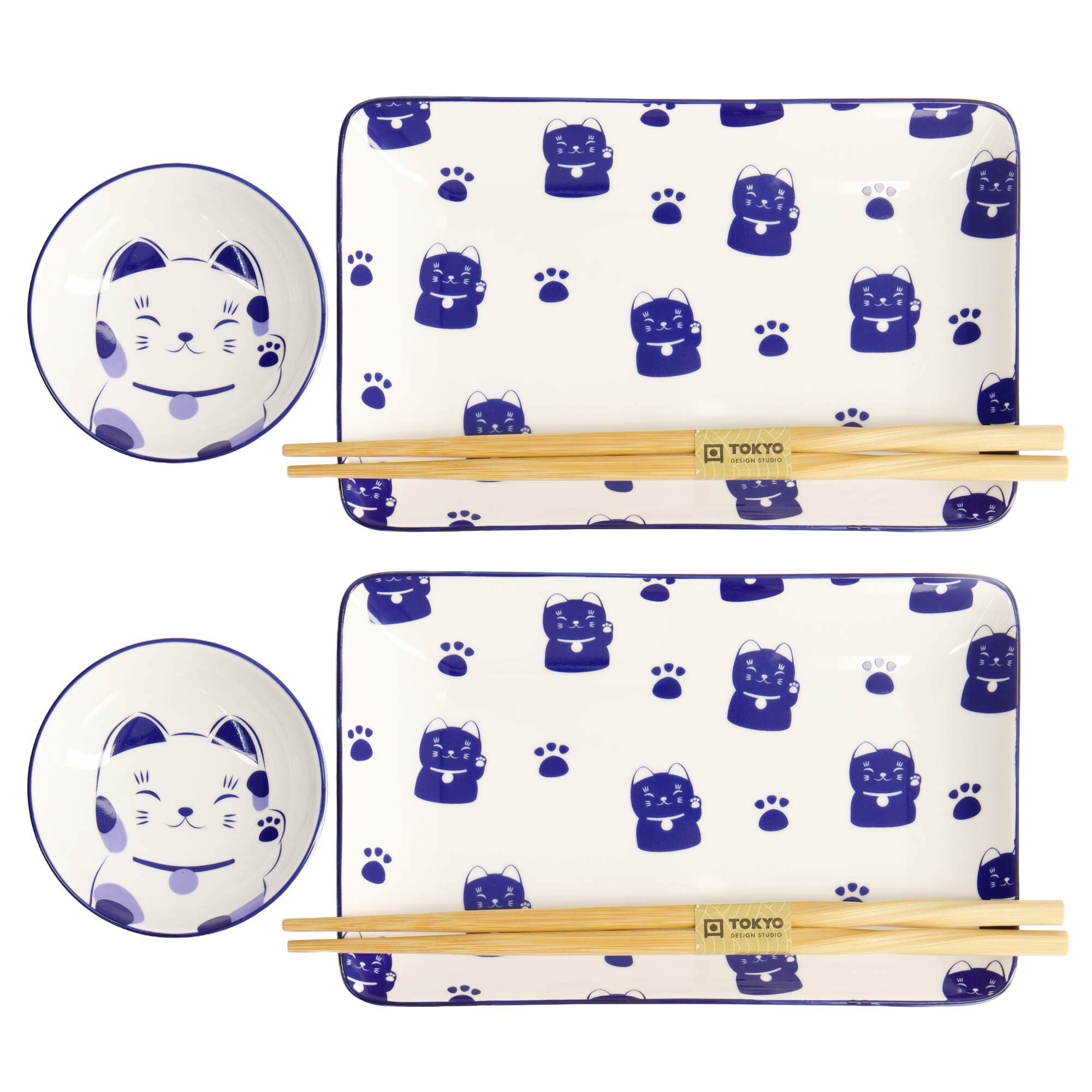 Tokyo Design Studio Kawaii Blue Maneko Gavesæt