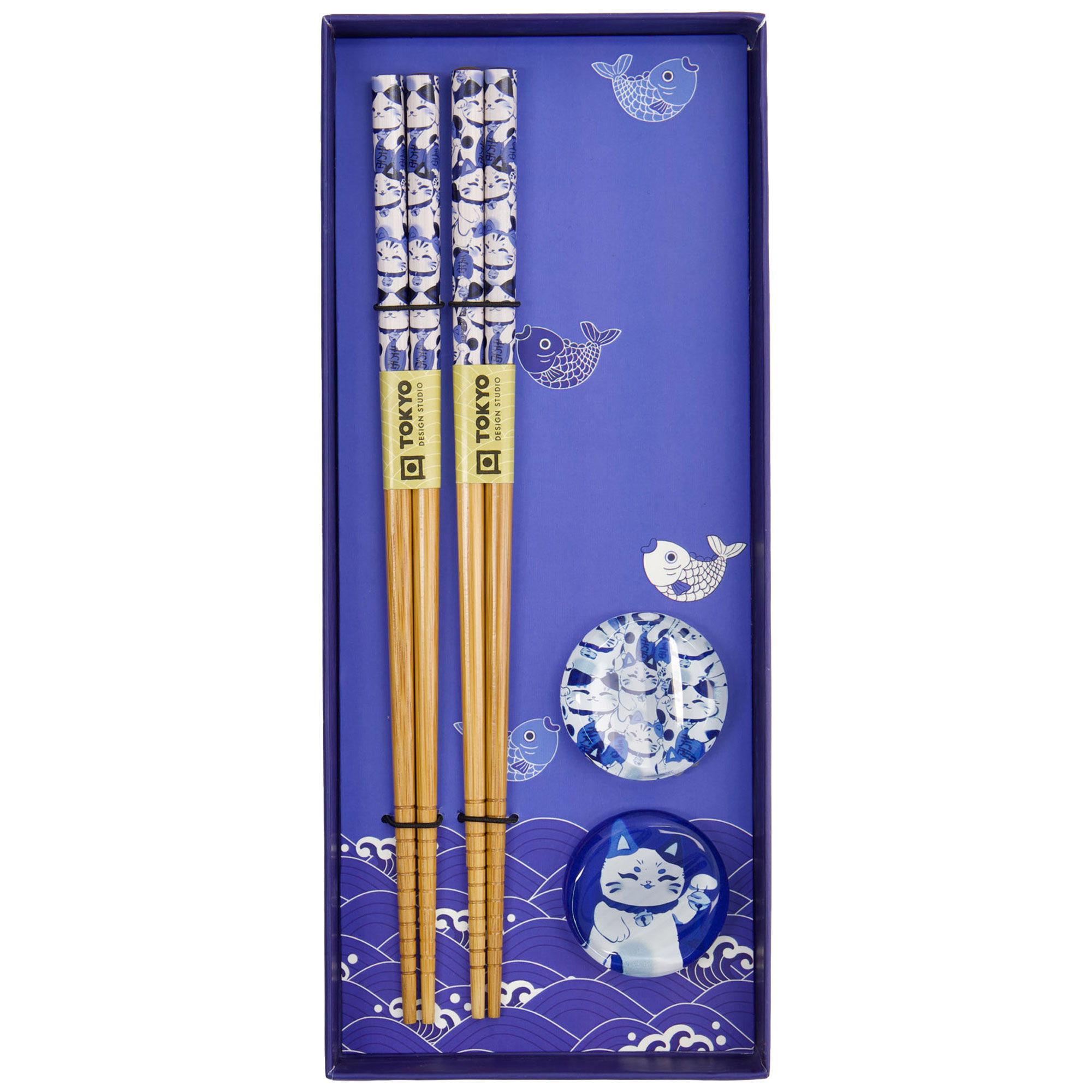 Tokyo Design Studio Lucky Cat Spisepinde Gaveæske  -pak