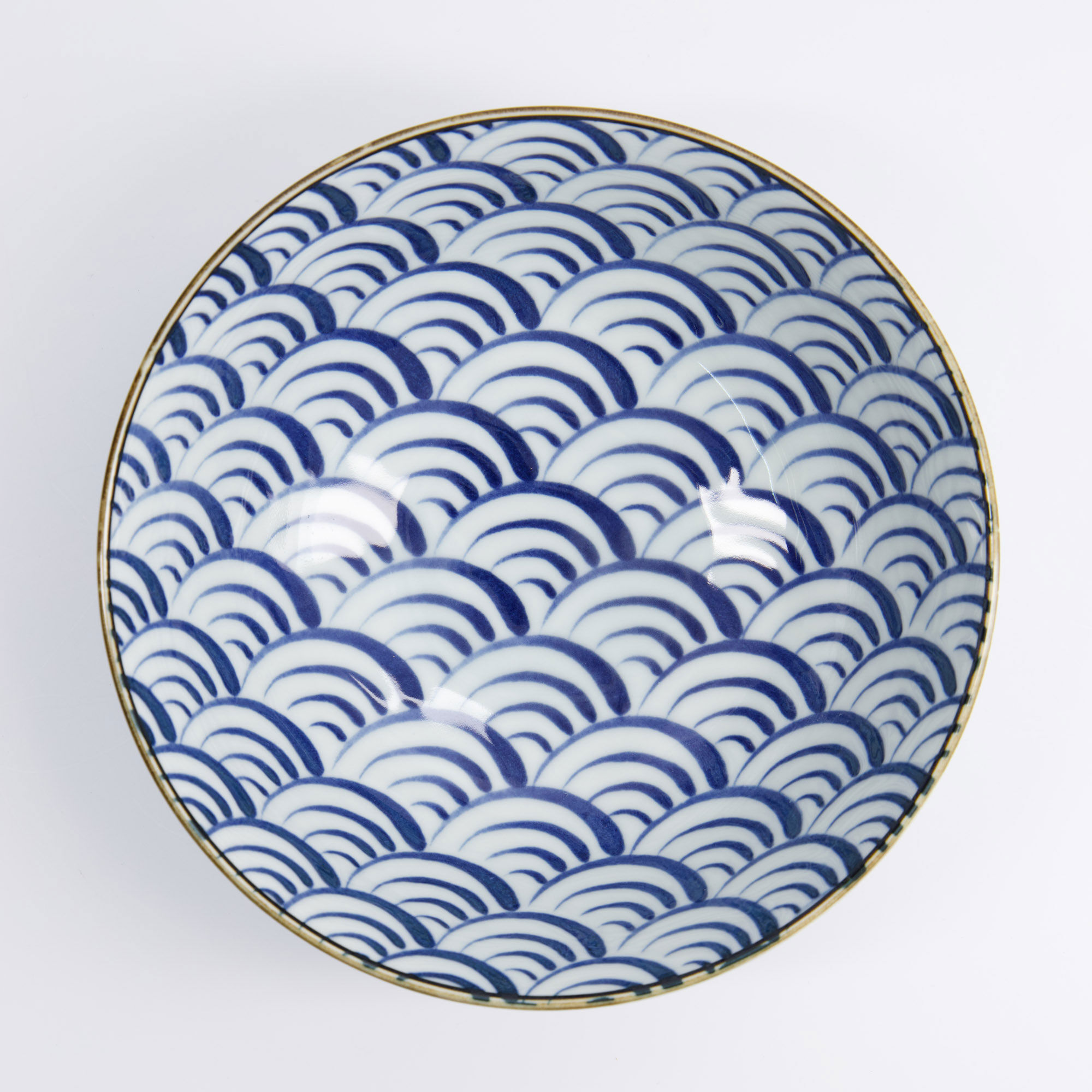Tokyo Design Studio Natsu Nami Ramen Skål 1000 Ml  Blå Hvid