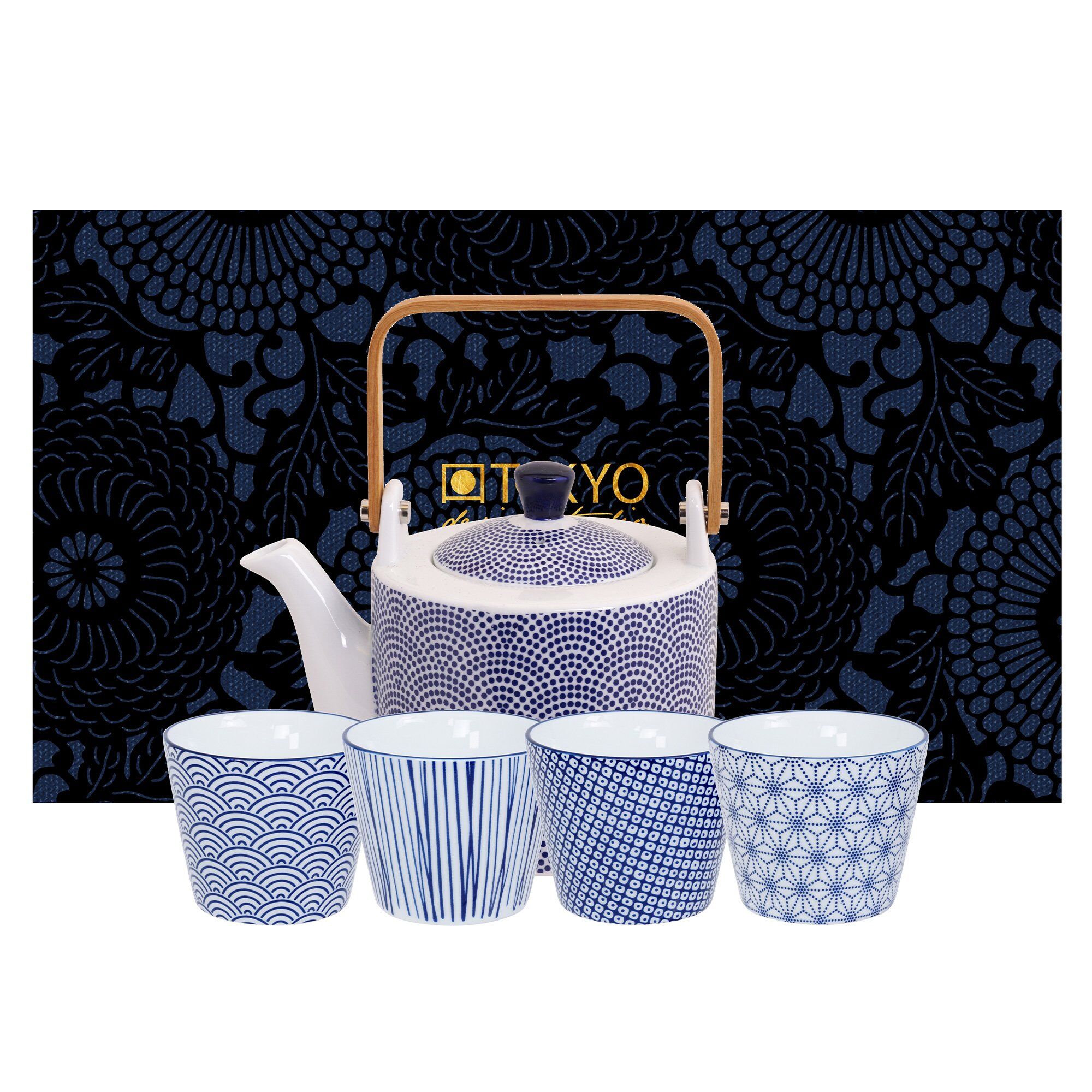 Tokyo Design Studio Nippon Blue Sæt Med Tekande Og Krus