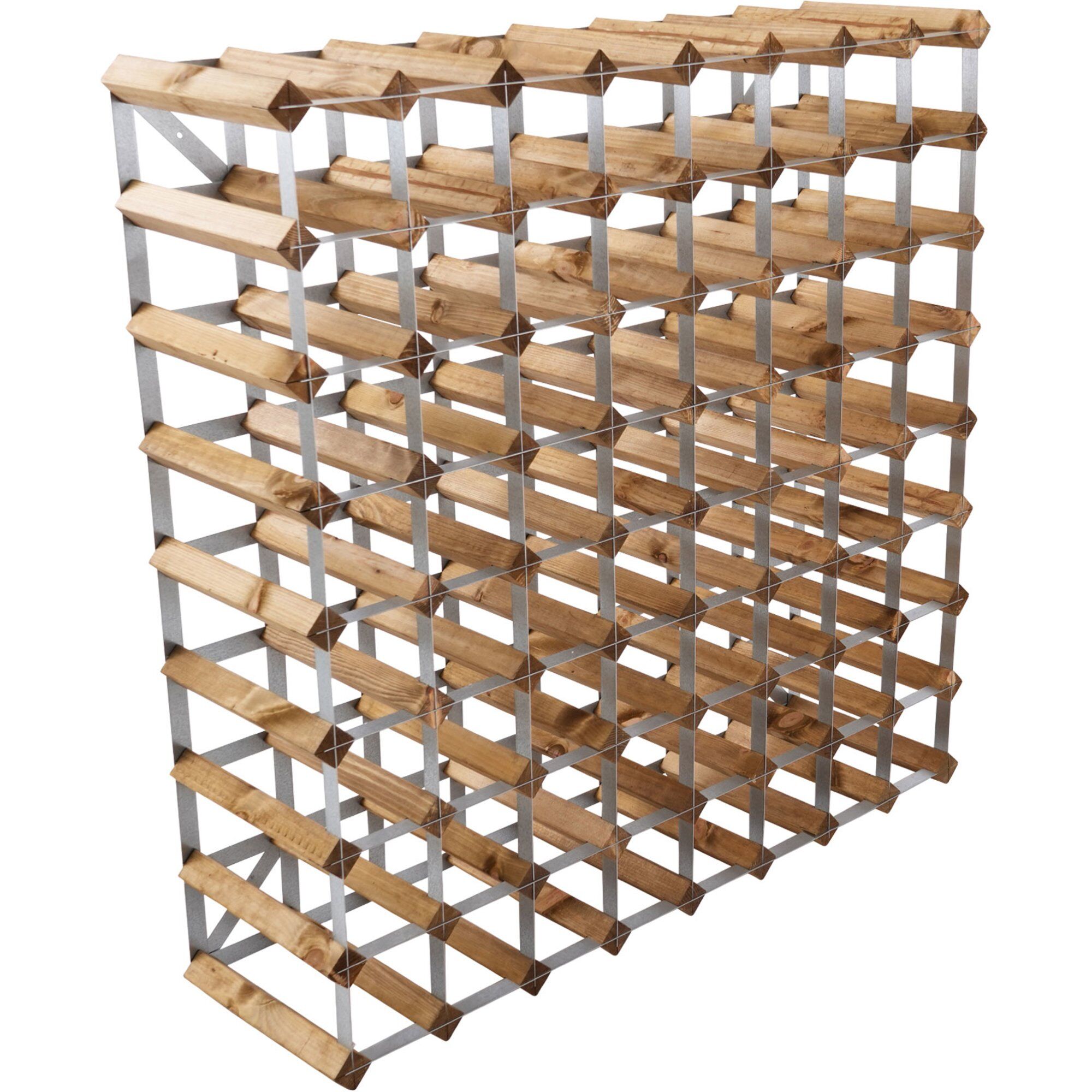 Traditional Wine Rack Vinreol Saml-selv Lys Eg 72 Flasker