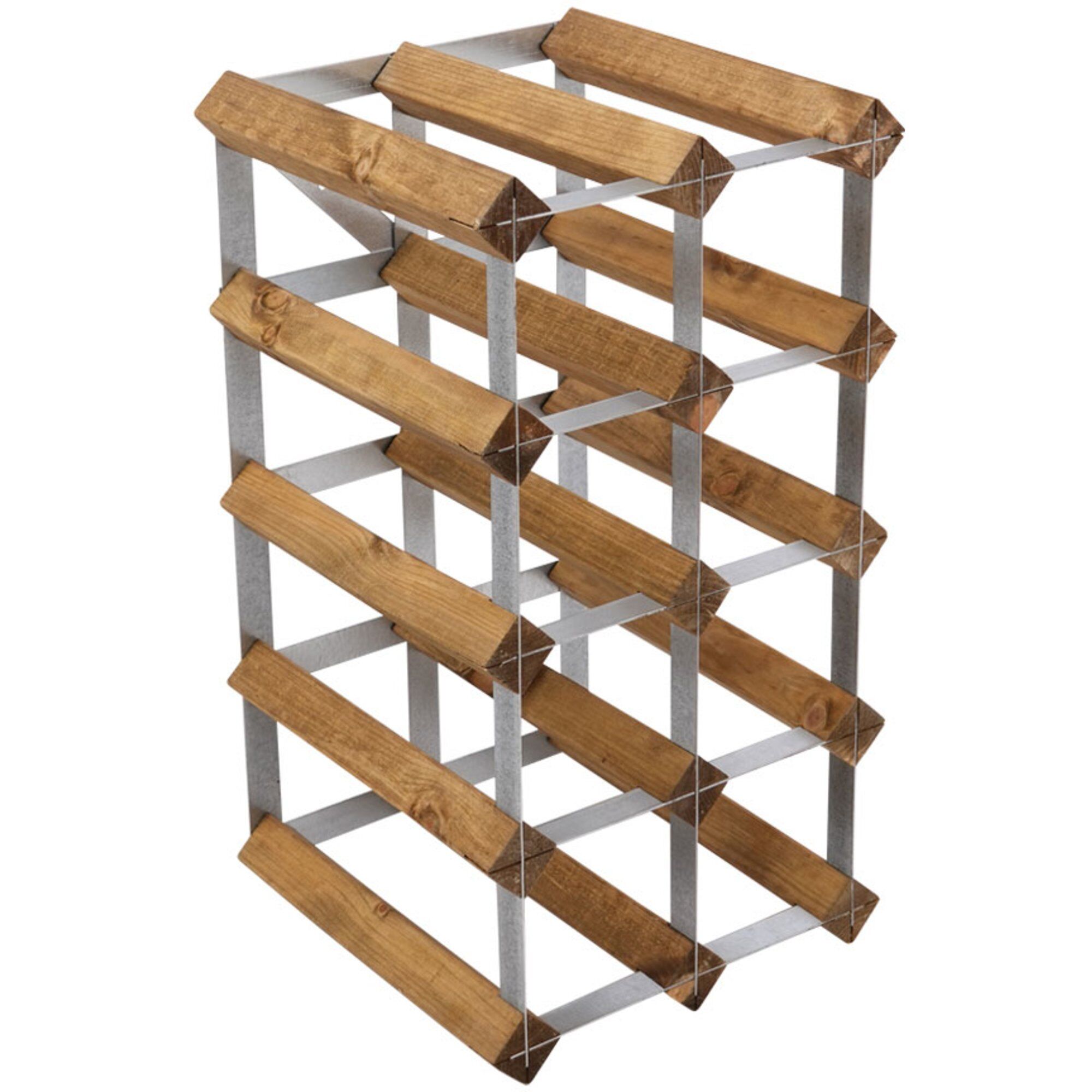 Traditional Wine Rack Vinreol Saml-selv Lys Eg 12 Flasker