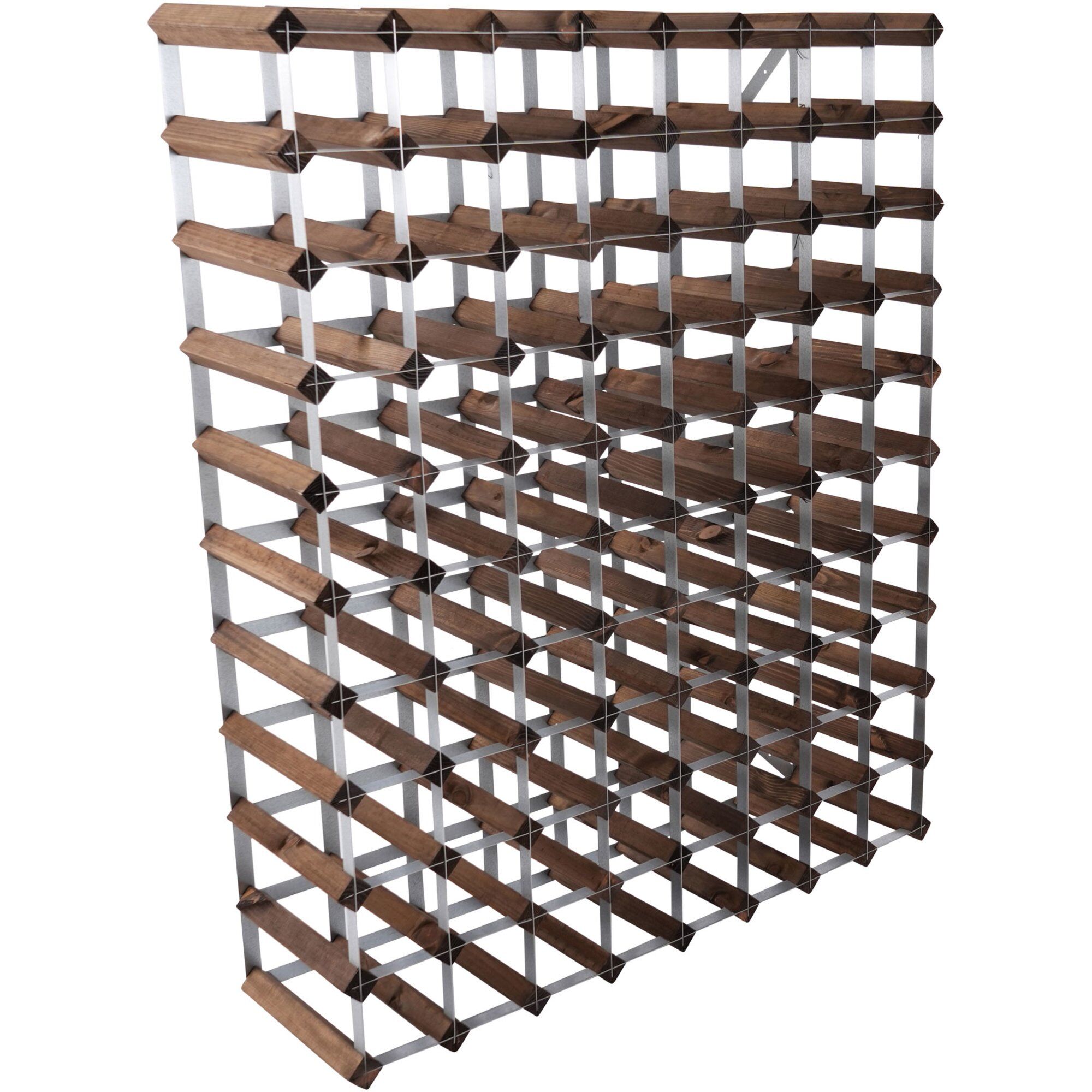 Traditional Wine Rack Vinreol Saml-selv Mørk Eg 90 Flasker