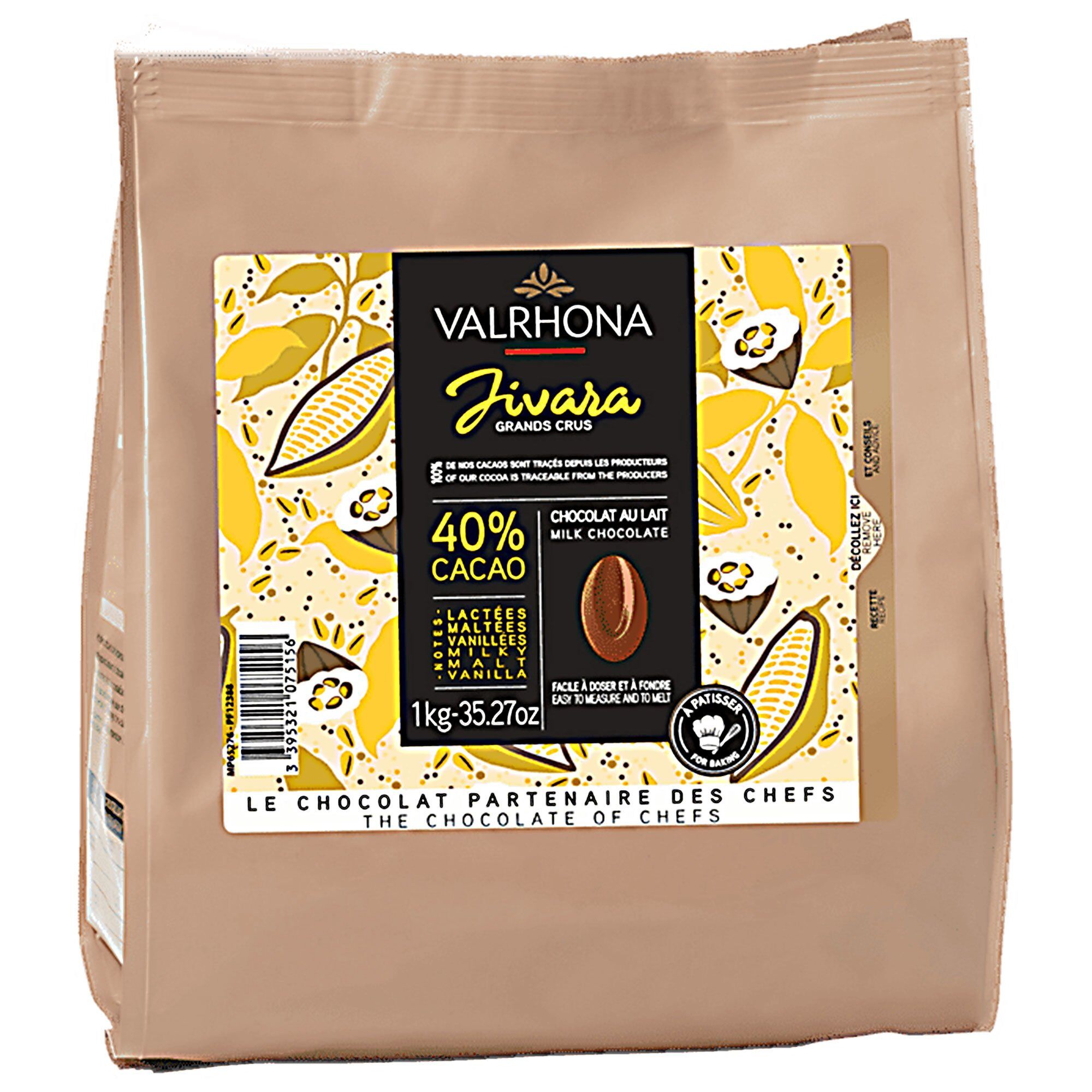 Valrhona Jivara Mælkechokolade 40    Kg