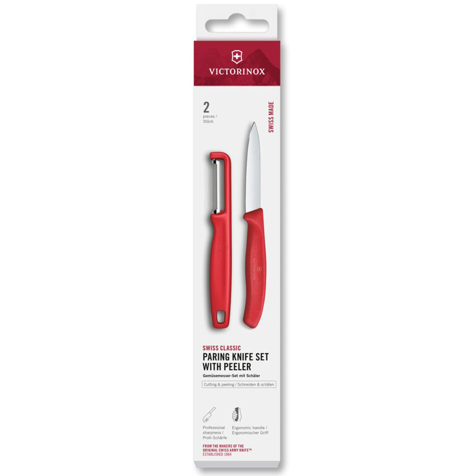 Victorinox Swiss Classic Kartoffelskræller Og Urtekniv  Rød