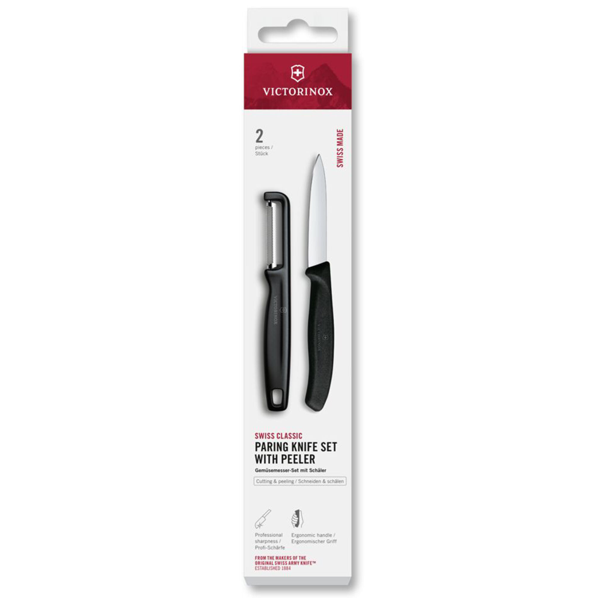 Victorinox Swiss Classic Kartoffelskræller Og Urtekniv  Sort