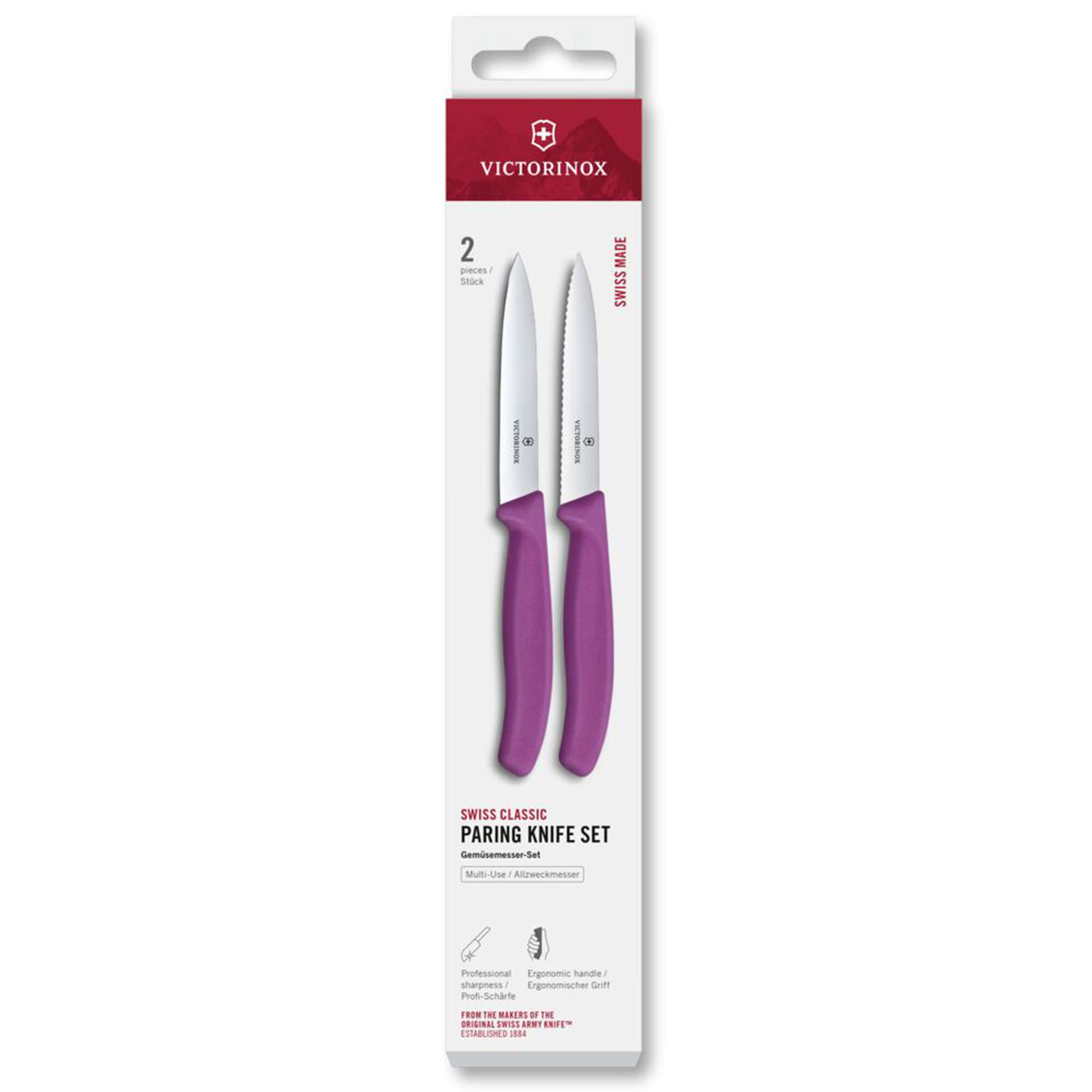 Victorinox Swiss Classic Urtekniv Og Tomatkniv 10 Cm  Lilla