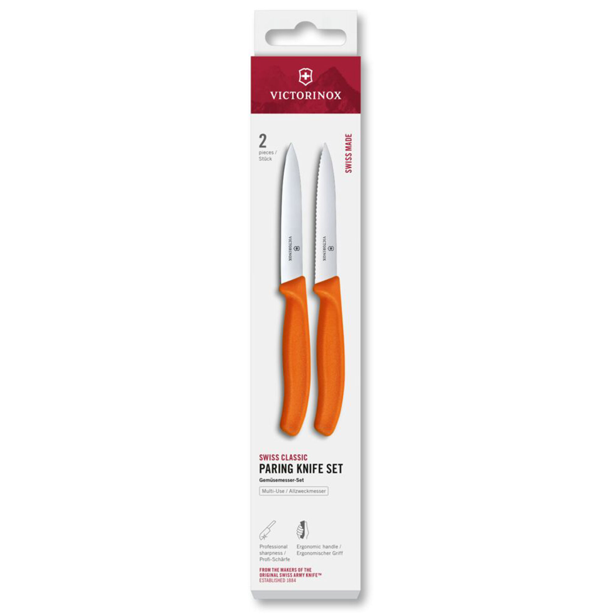 Victorinox Swiss Classic Urtekniv Og Tomatkniv 10 Cm  Orange