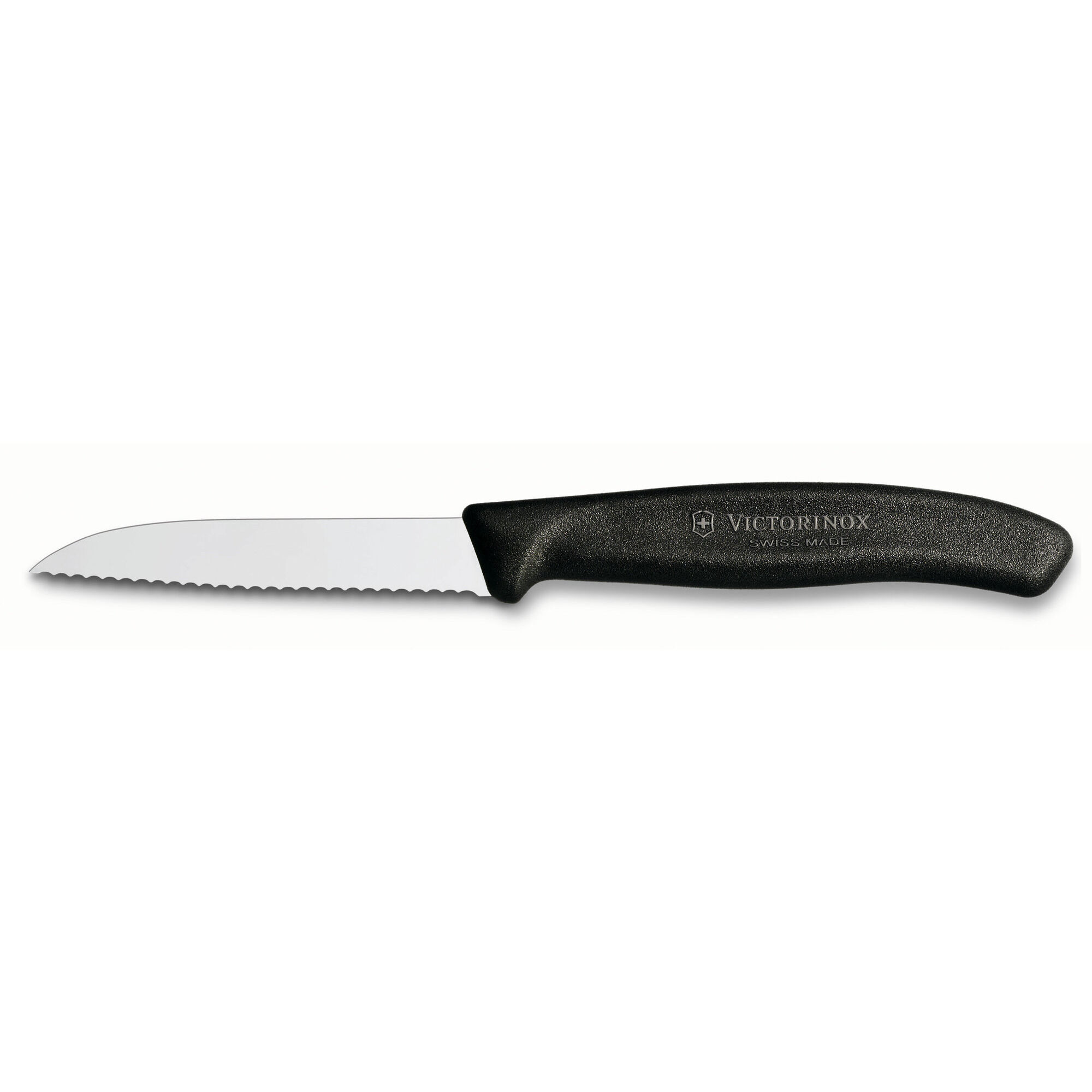 Victorinox Takket Urtekniv Med Nylonskæfte   Sort  8cm