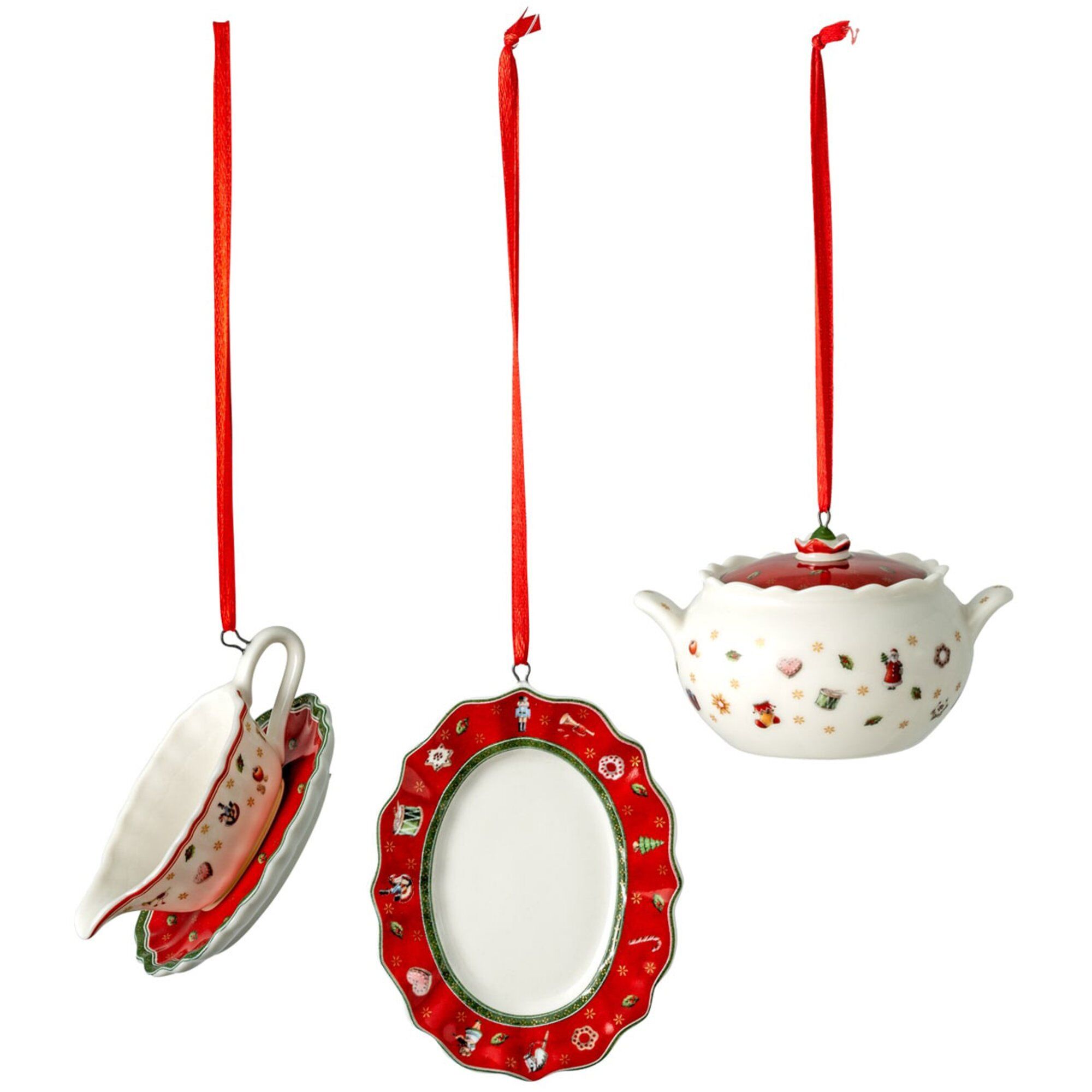 Villeroy   Boch Toy 39   Delight Julepynt Serveringssæt   Dele  Rød Hvid