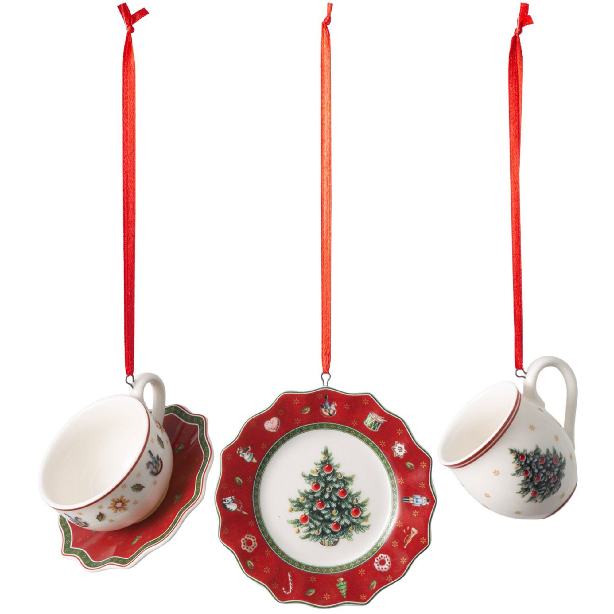 Villeroy   Boch Toy 39   Delight Julepynt Serveringssæt   Dele  Rød
