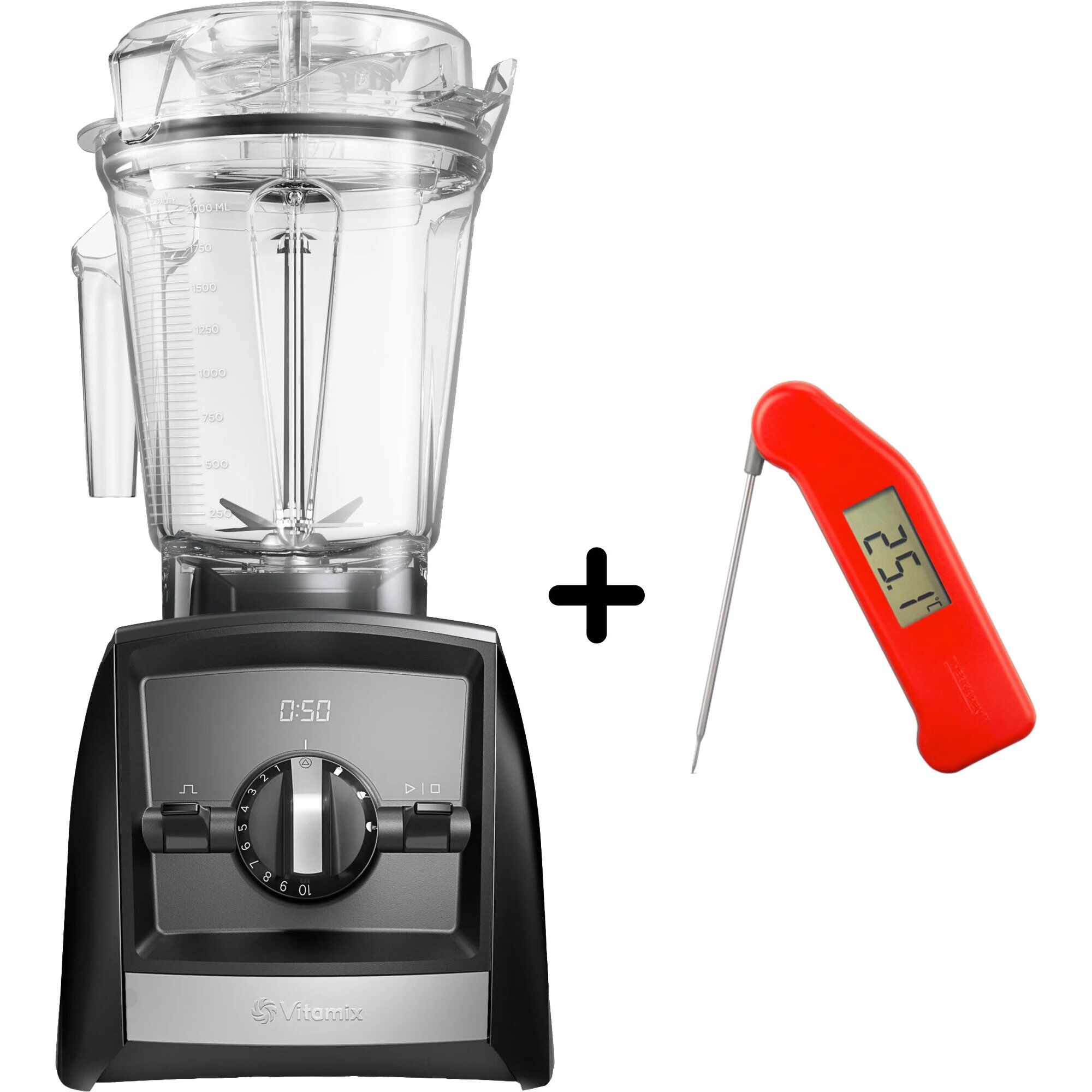 Vitamix A2500i Ascent Blender  Sort   Thermapen Eti Classic Termometer  Rød