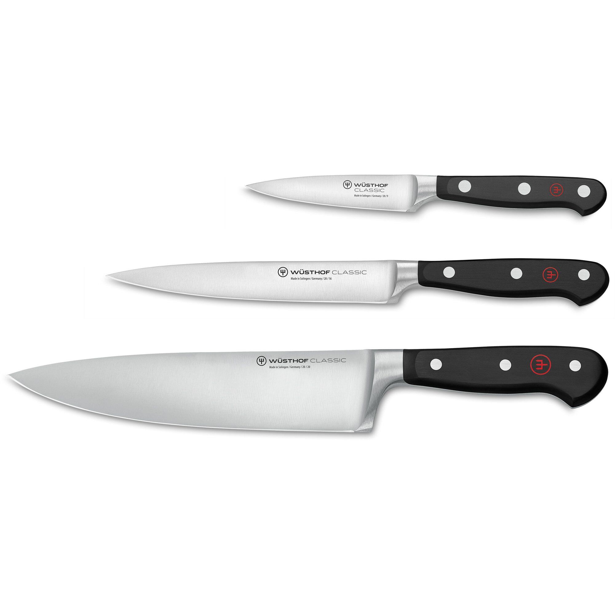 Wüsthof Classic Knivsæt   Dele  Kokkekniv  Universalkniv Og Urtekniv