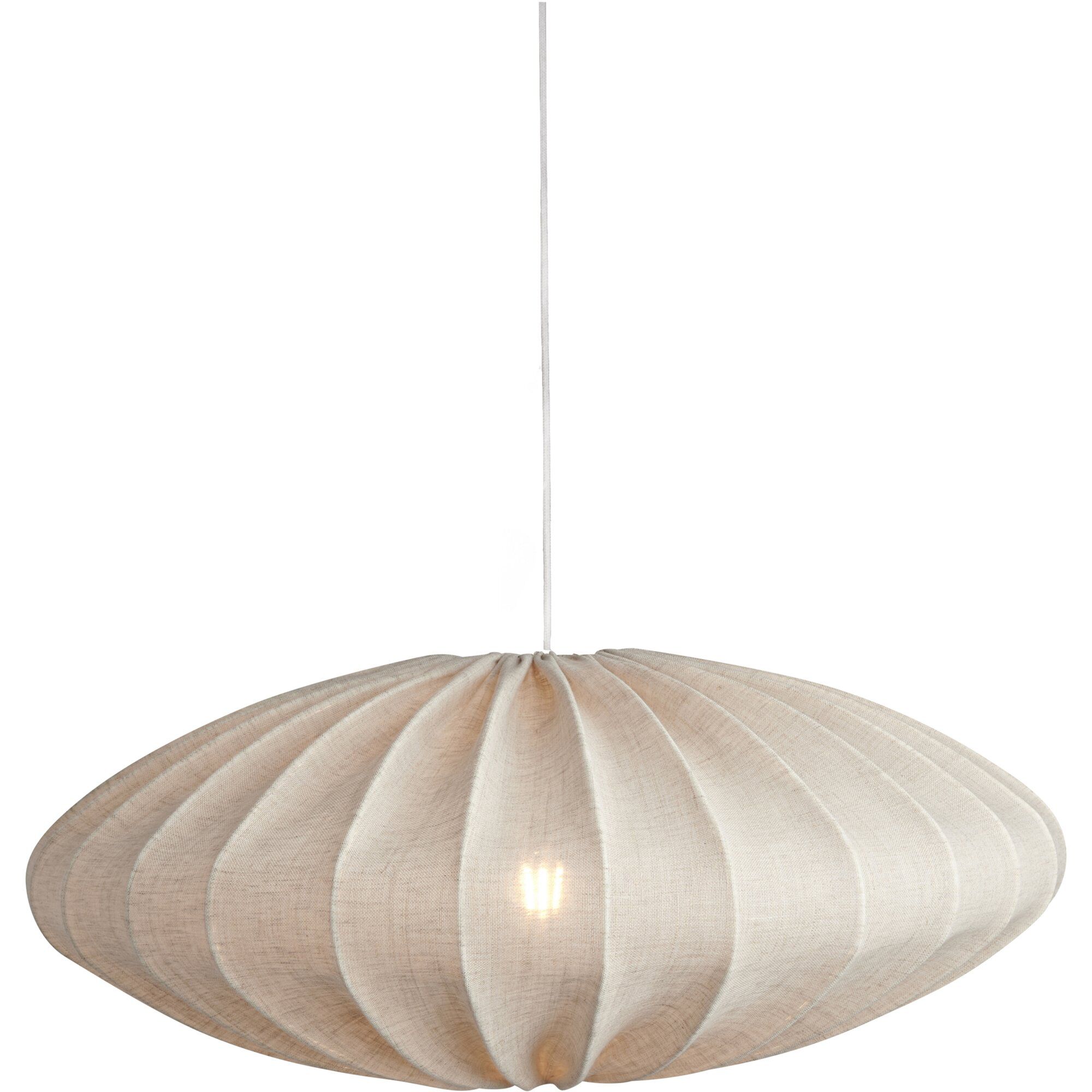 Watt Veke Ellipse Loftslampe  65 Cm  Hør  Natur