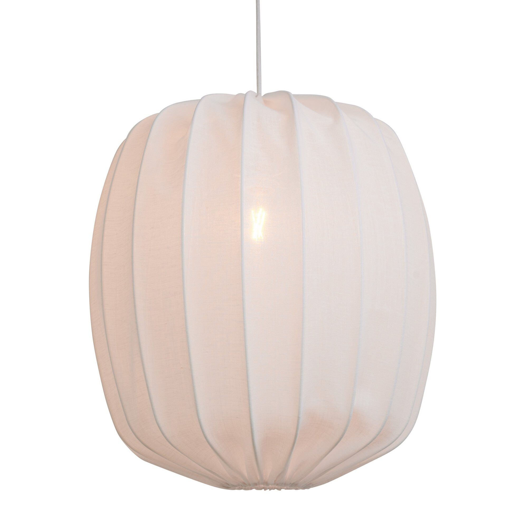 Watt Veke Prisma Loftslampe   Hør 45 Cm  Hvid