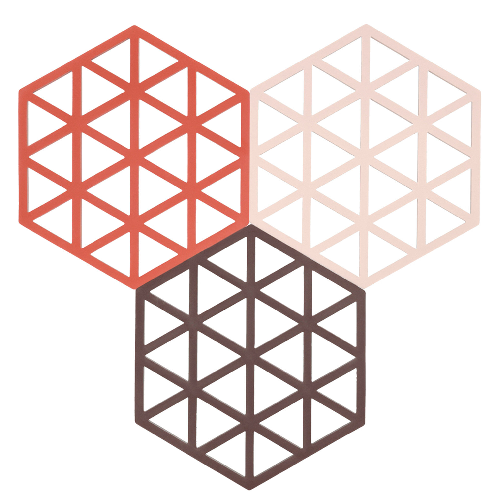 Zone Triangles Grydeunderlag   -pak   Burned Red   Rose   Kalamata