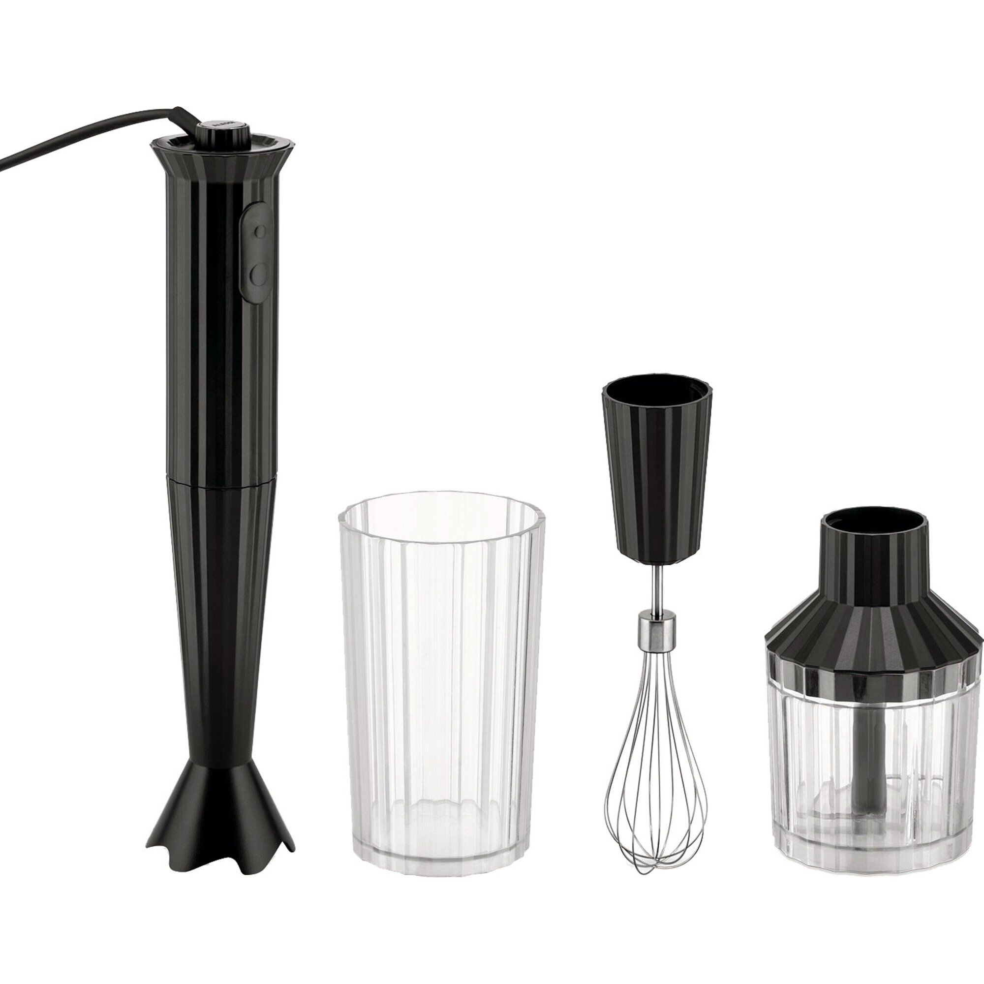 Alessi Mdl10s Plissé Stavblendersæt   Sort