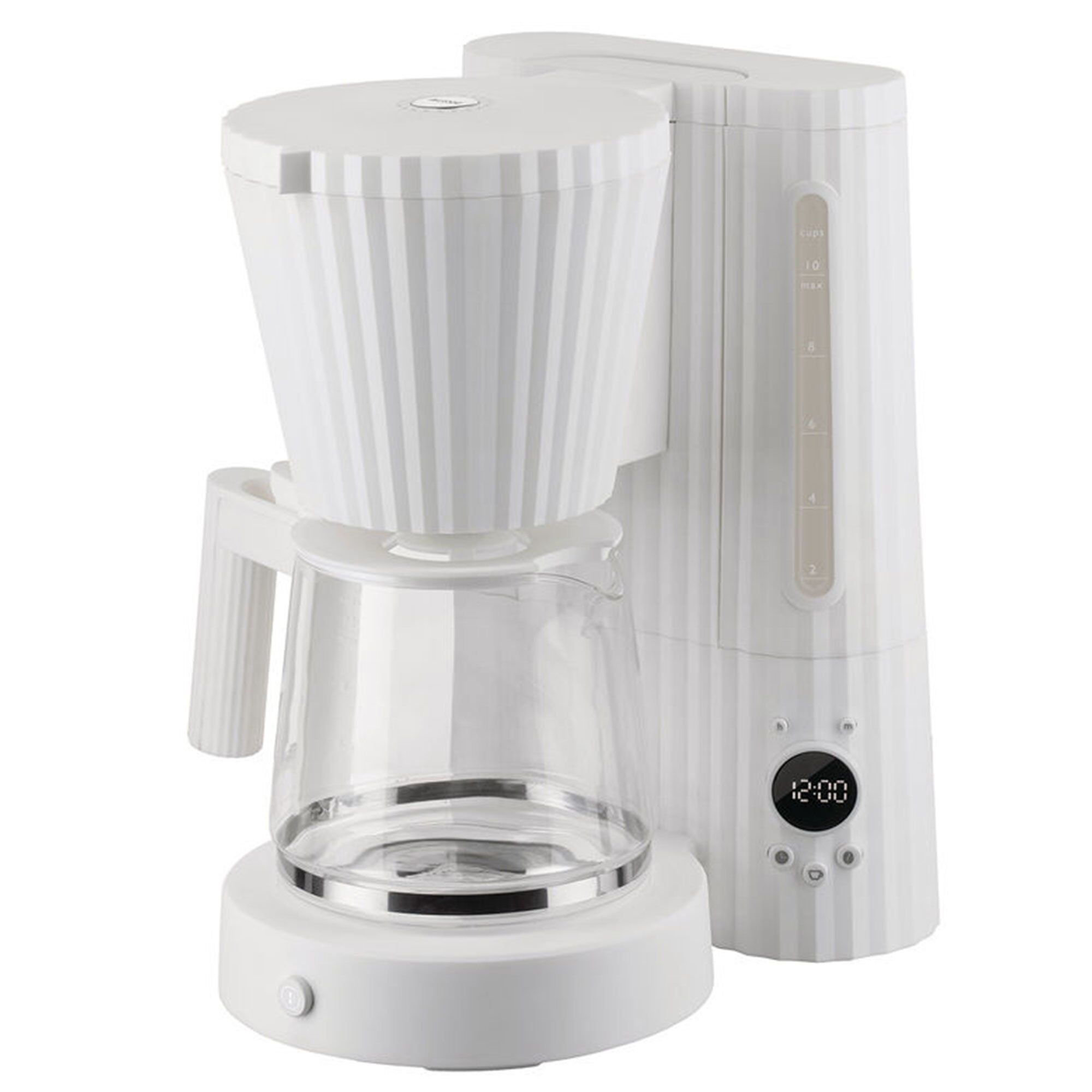 Alessi Plissé Kaffemaskine  Hvid