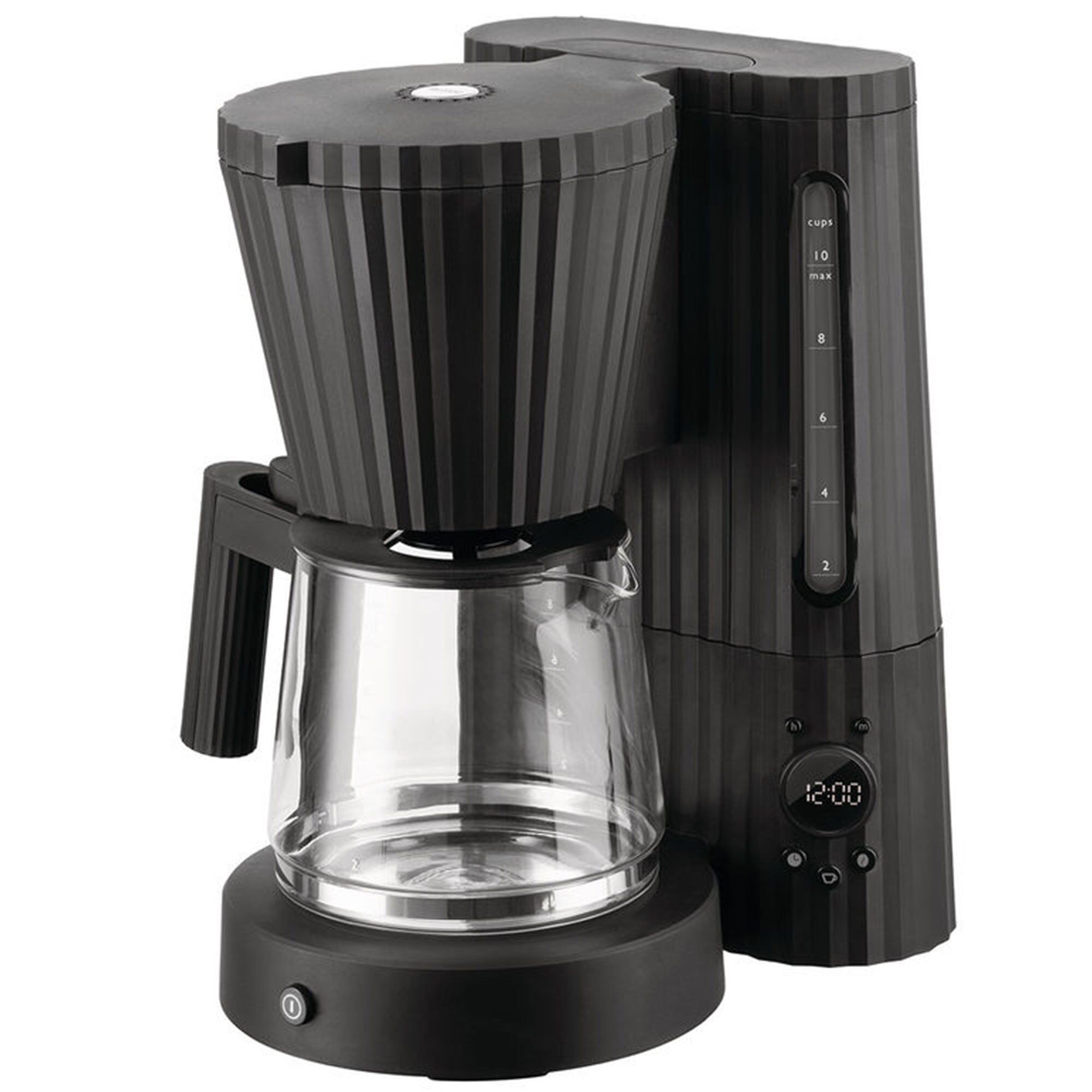 Alessi Plissé Kaffemaskine  Sort