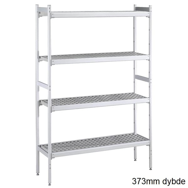 Alu  Reol Plasthylder 373mm Dyb 373x2935mm