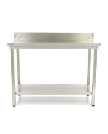 Arbejdsbord    Rustfrit Stål  Apos Deluxe Apos  1200   700 Mm Med Backsplash
