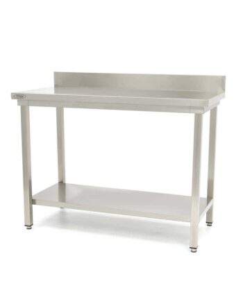 Arbejdsbord    Rustfrit Stål  Apos Deluxe Apos  1400   600 Mm Med Backsplash